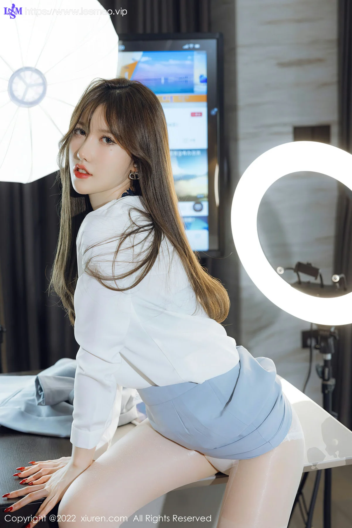 XiuRen 秀人 No.4658 魅惑白色丝袜 美桃酱 性感写真 - 33