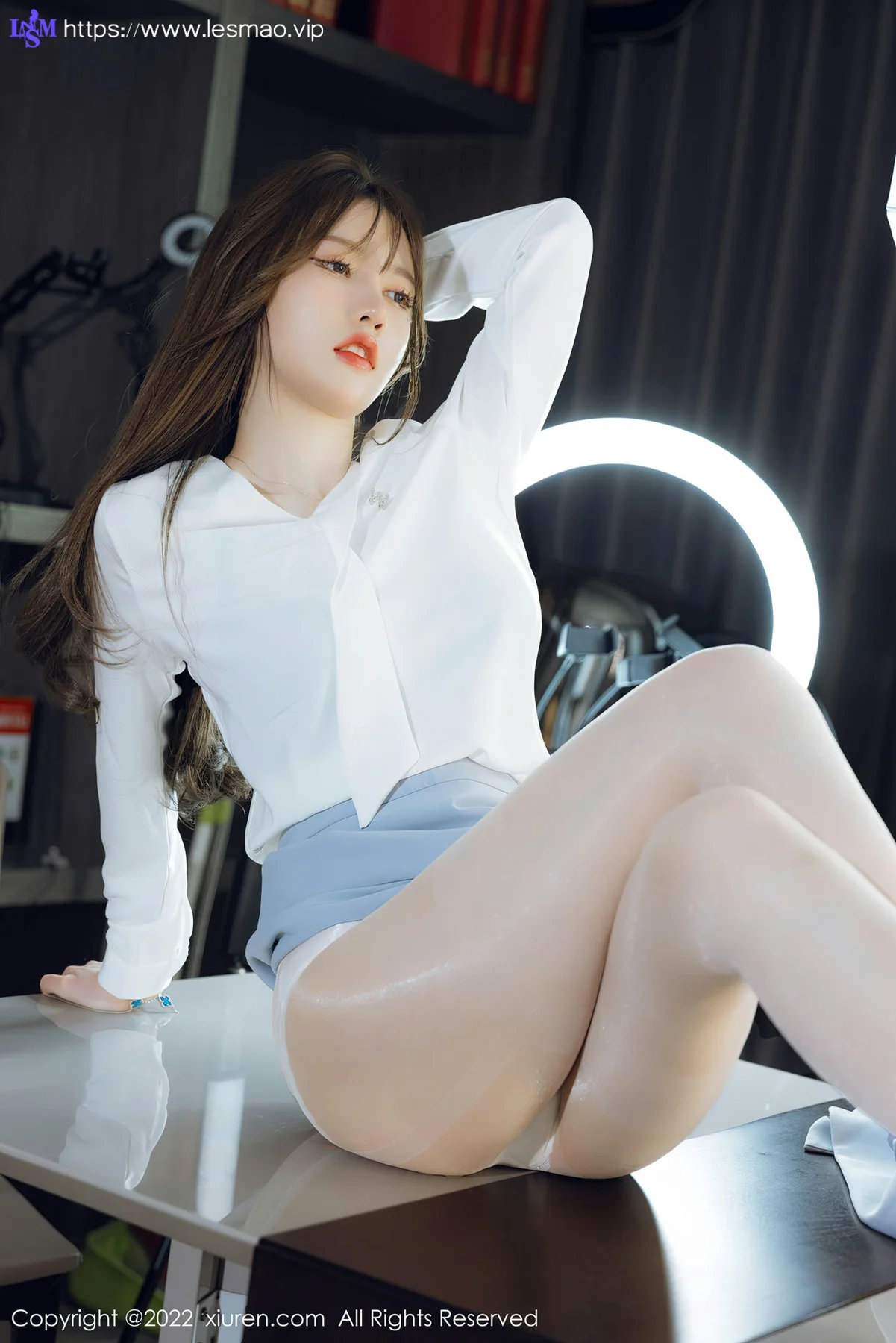 XiuRen 秀人 No.4658 魅惑白色丝袜 美桃酱 性感写真 - 47