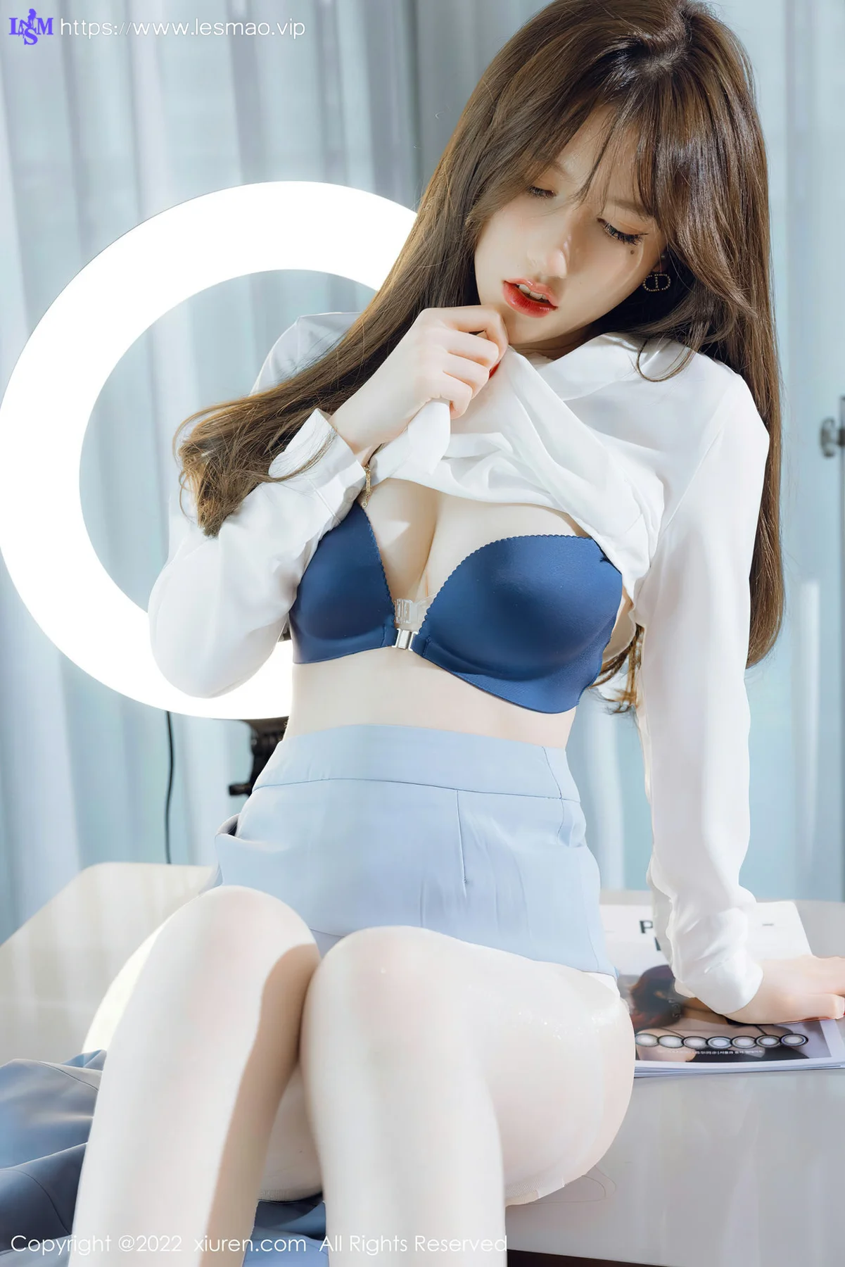 XiuRen 秀人 No.4658 魅惑白色丝袜 美桃酱 性感写真 - 56