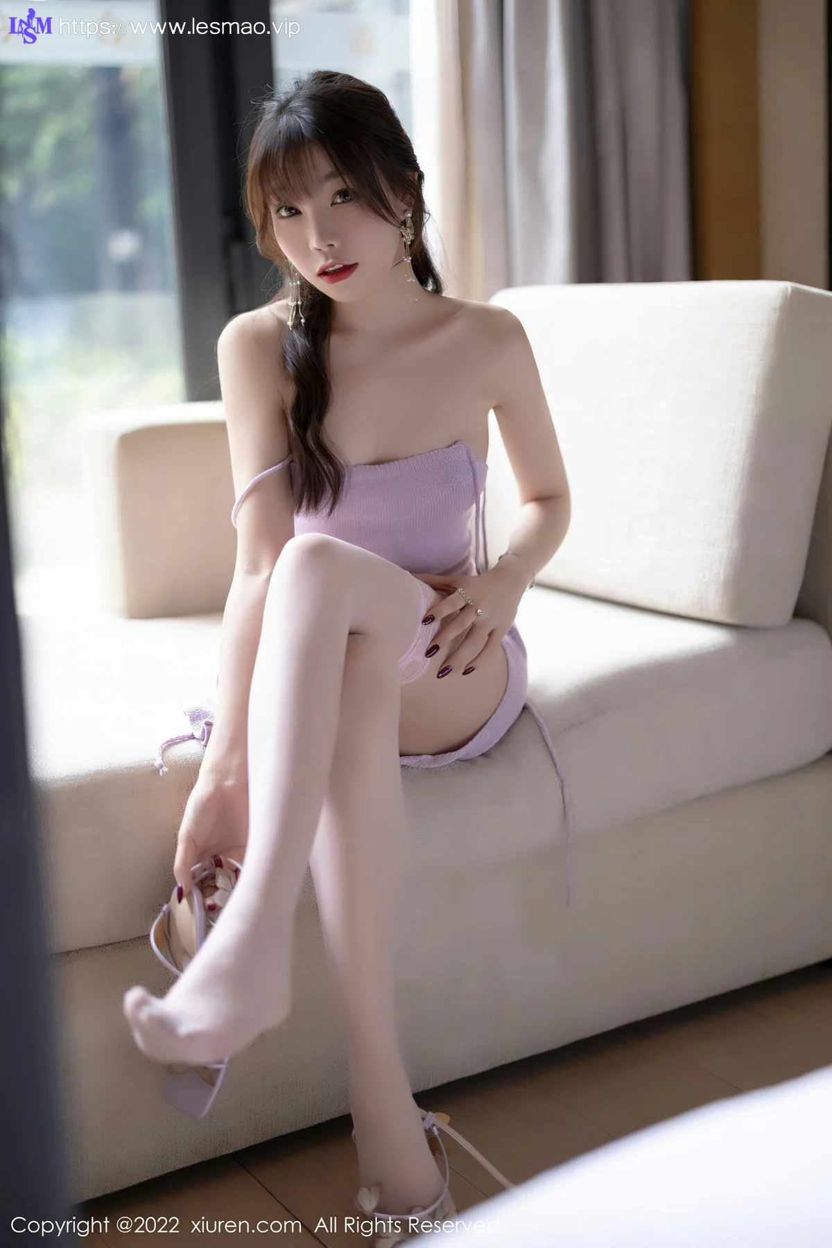 XiuRen 秀人 No.4734 紫色长裙 芝芝Booty 性感写真1 - 53