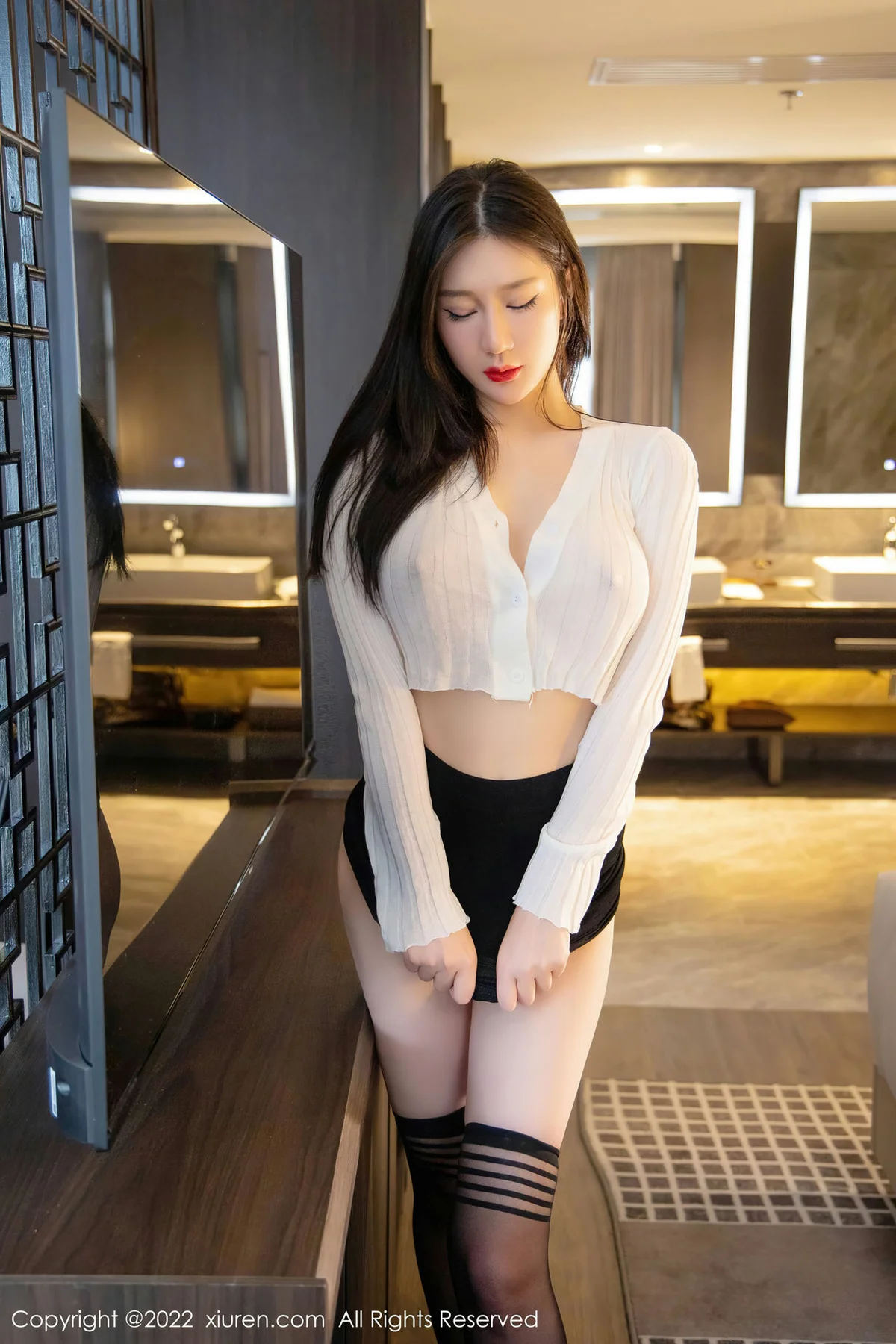 XiuRen 秀人 No.4737 轻透薄纱上衣 顾乔楠Cora 性感写真1 - 38