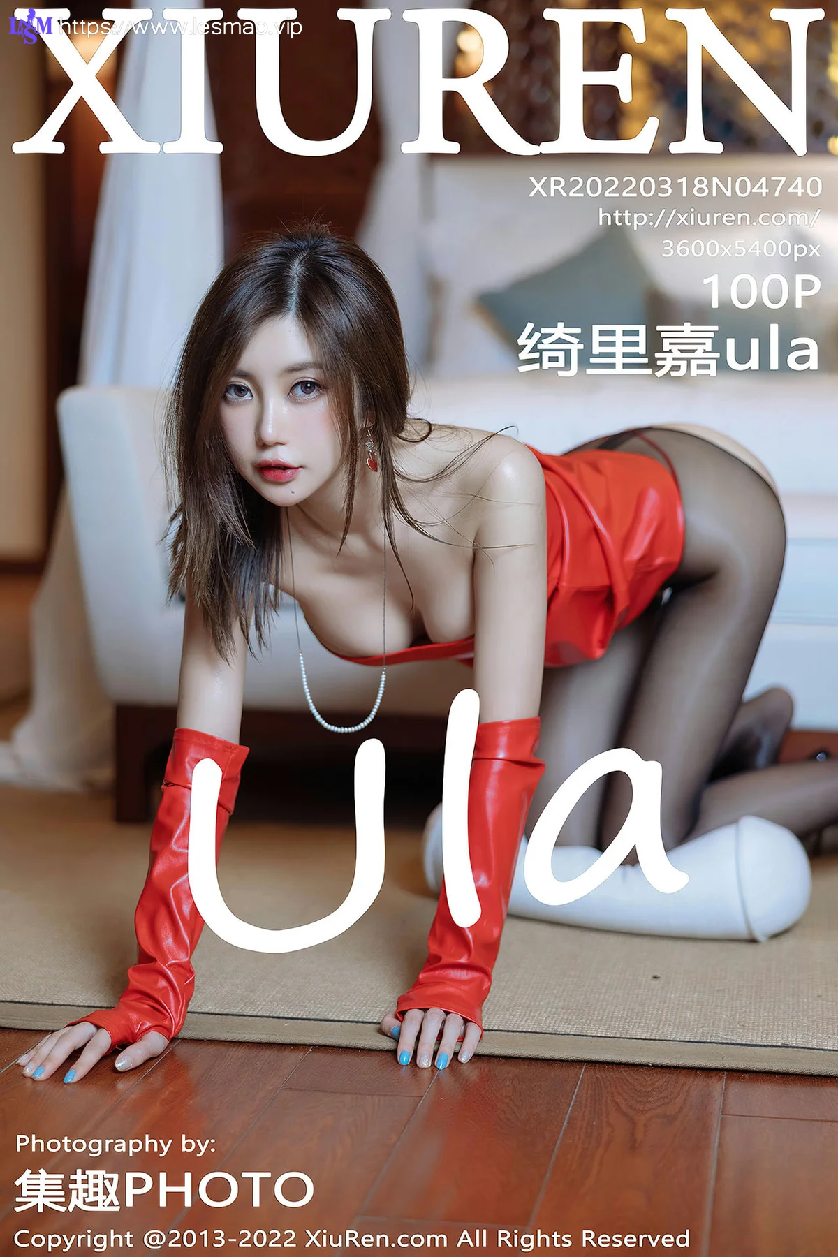 XiuRen 秀人 No.4740 红色皮裙 绮里嘉ula 珠三角旅拍111 - 101