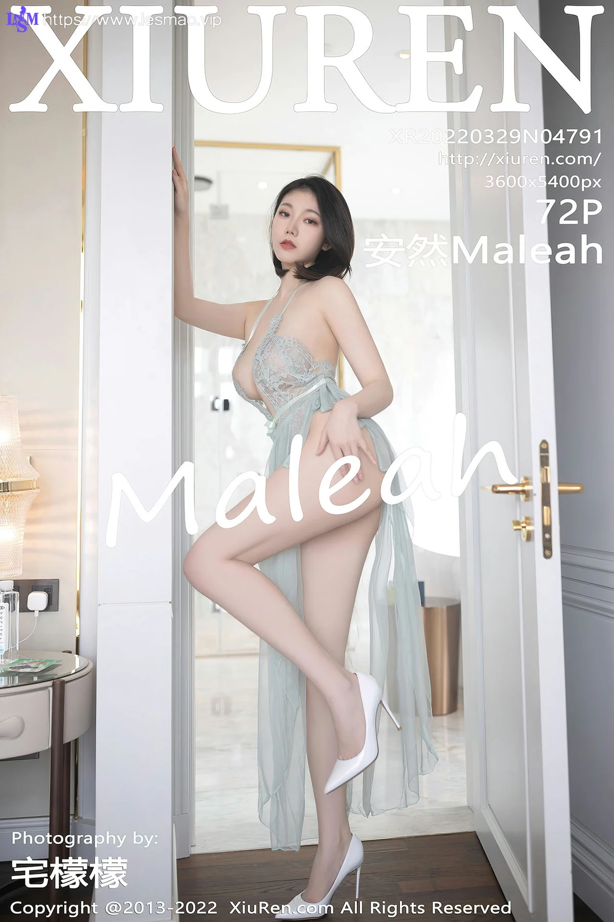 XiuRen 秀人 No.4791 绿色蕾丝 安然Maleah 珠三角旅拍11 - 73