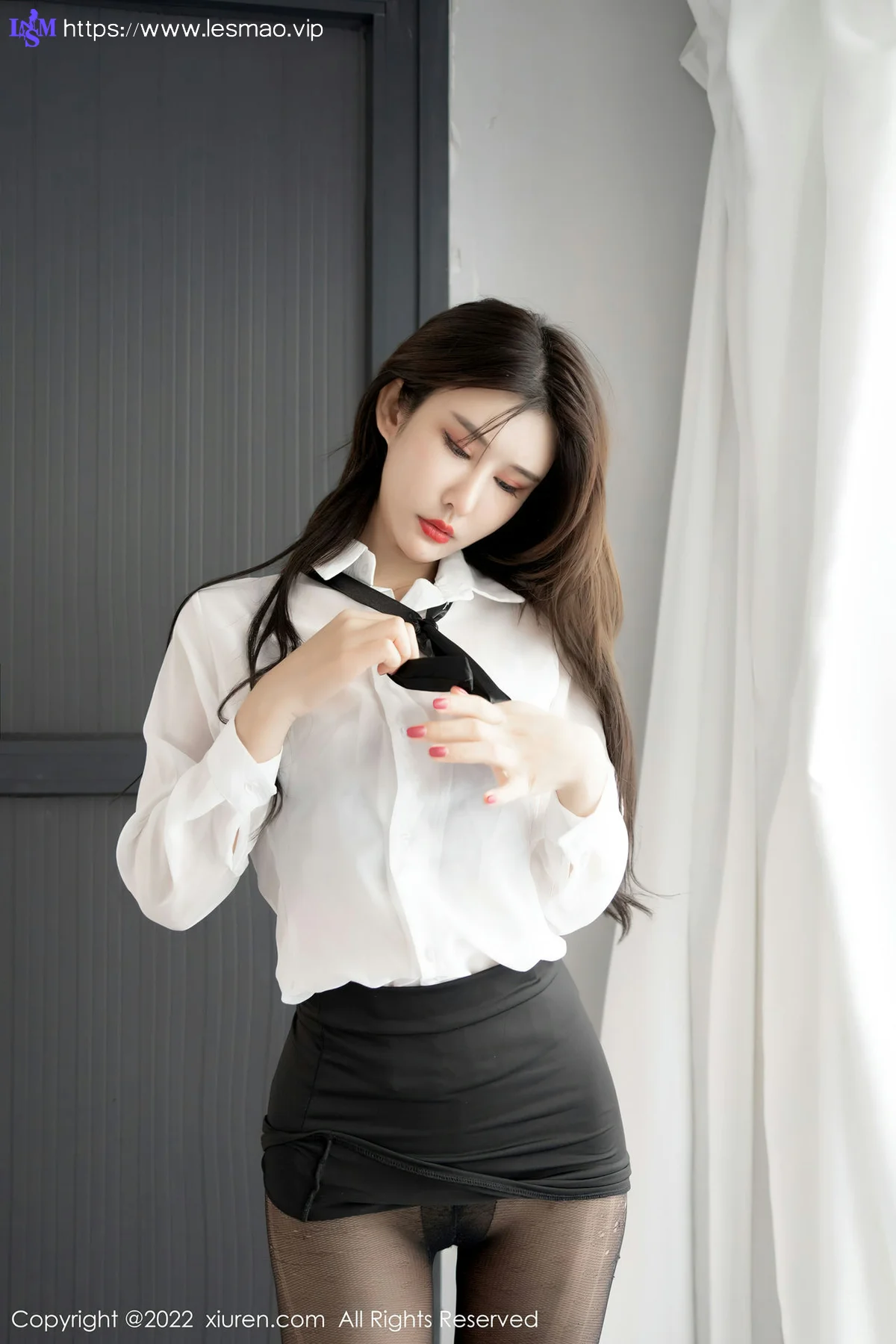 XiuRen 秀人 No.4807 诱人黑丝 夏沫沫tifa 性感写真33 - 46