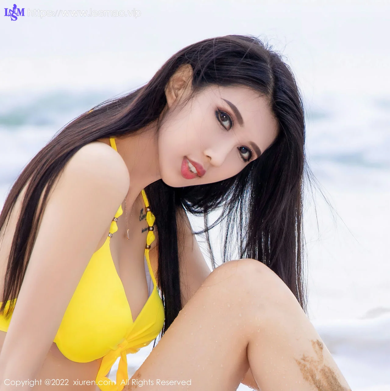 XiuRen 秀人 No.4829 黄色比基尼 葛征净高184cm 三亚旅拍 - 36