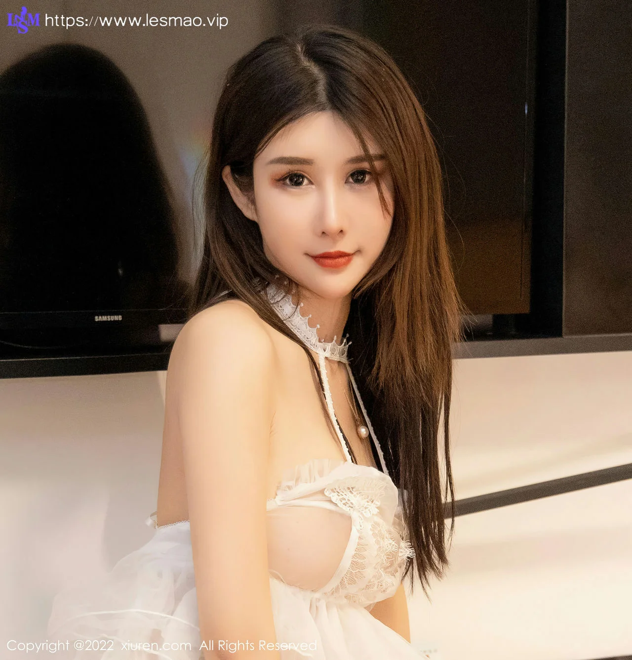 XiuRen 秀人 No.4857 白色轻透上衣 夏沫沫tifa 性感写真 - 34