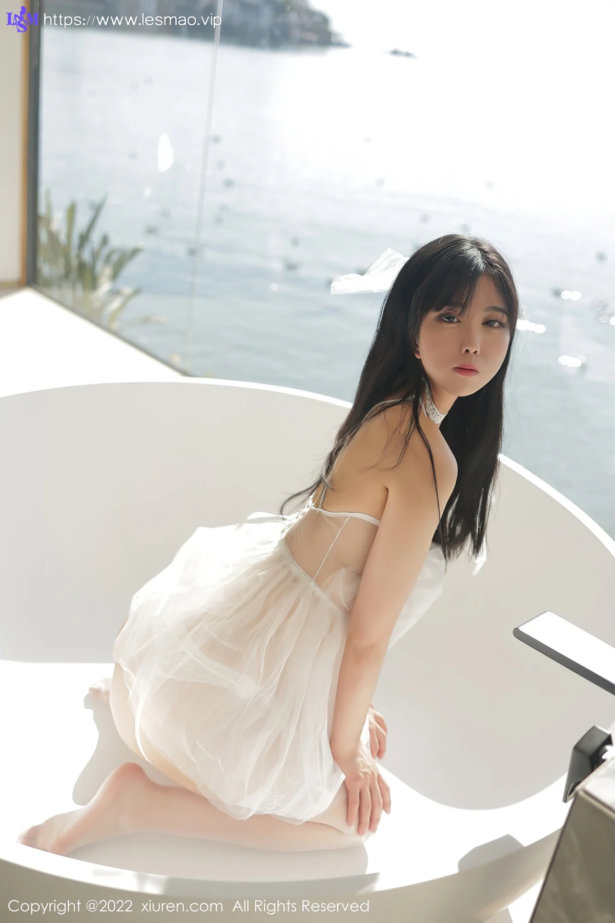 XiuRen 秀人 No.4964 白色轻透吊带 李雅柔182CM 大理旅拍3 - 55