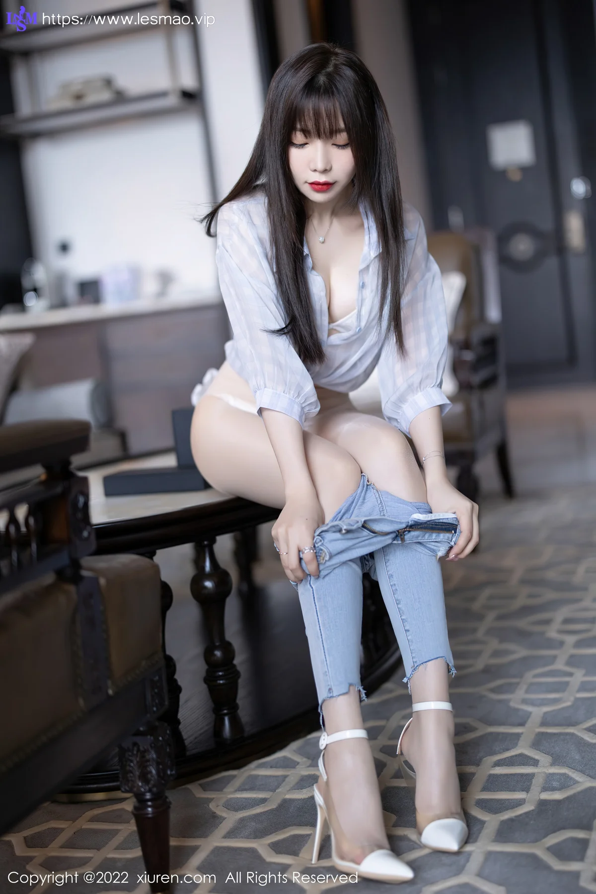 XiuRen 秀人 No.4976 轻透浅格子 芝芝Booty 性感写真3 - 30
