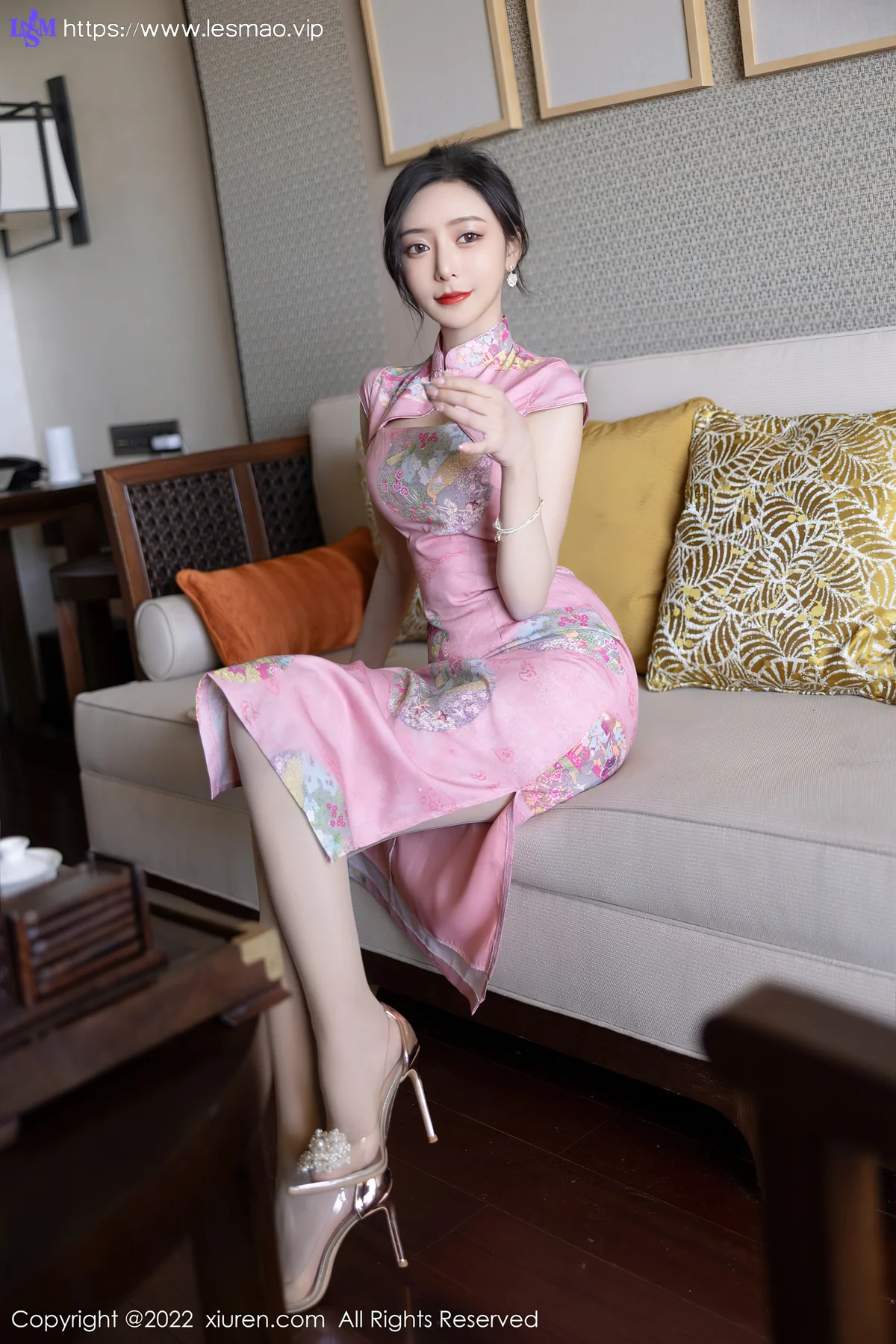 XiuRen 秀人 No.5007 粉红色旗袍 王馨瑶yanni 厦门旅拍11 - 26