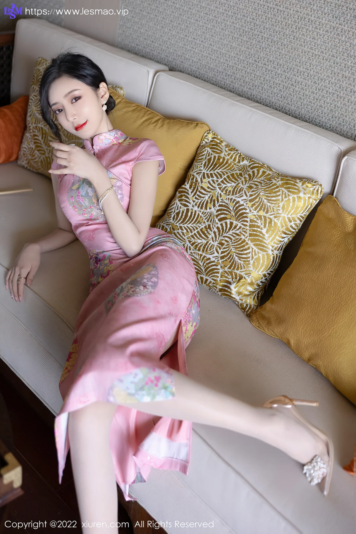 XiuRen 秀人 No.5007 粉红色旗袍 王馨瑶yanni 厦门旅拍11 - 31