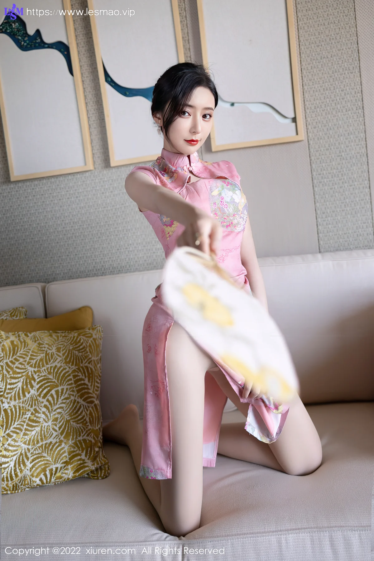 XiuRen 秀人 No.5007 粉红色旗袍 王馨瑶yanni 厦门旅拍11 - 51
