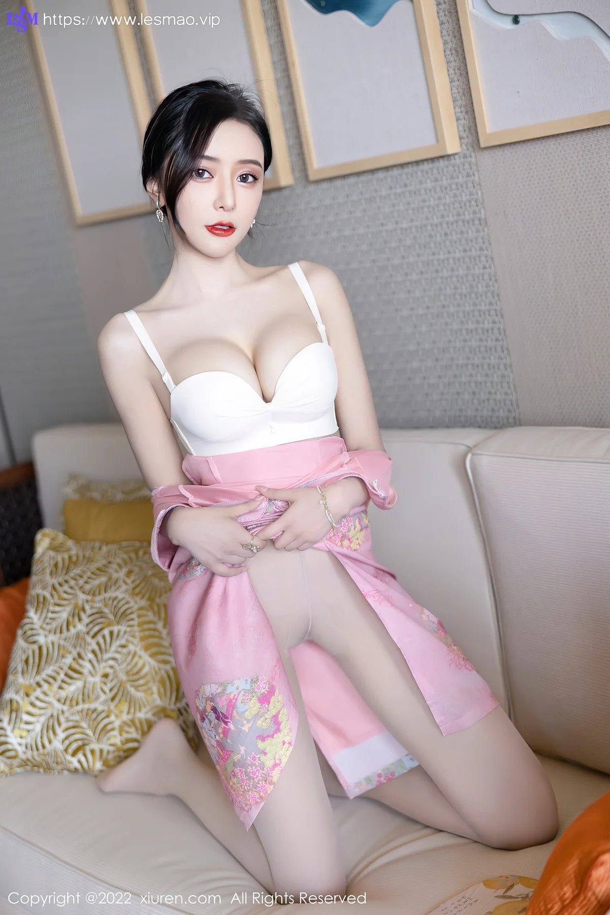 XiuRen 秀人 No.5007 粉红色旗袍 王馨瑶yanni 厦门旅拍11 - 61