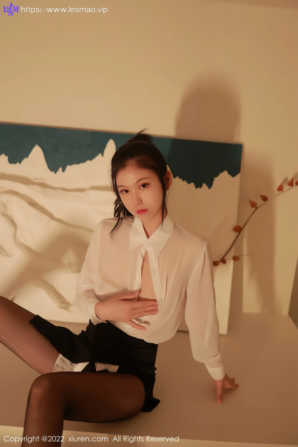 XiuRen 秀人 No.5057 白色轻透上衣 李雅柔182CM 性感写真3 - 28