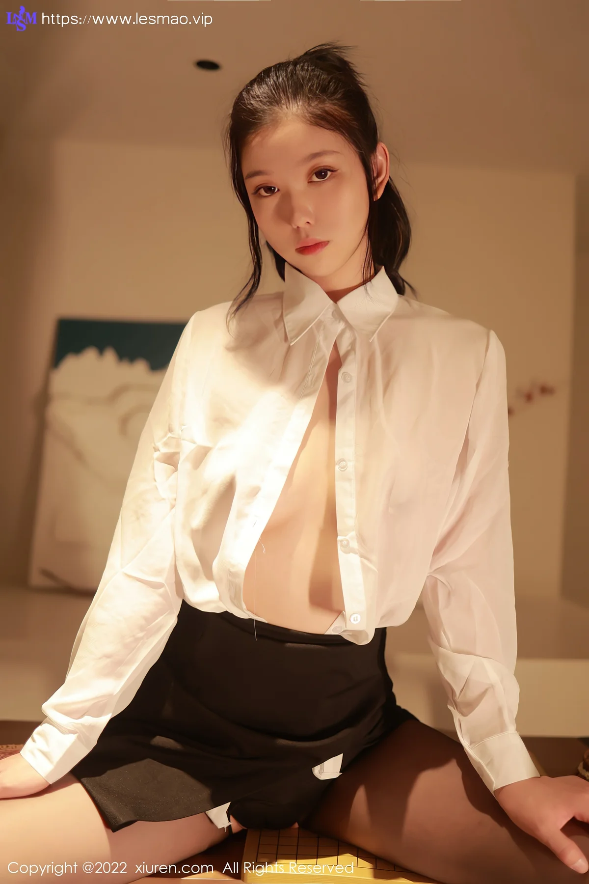XiuRen 秀人 No.5057 白色轻透上衣 李雅柔182CM 性感写真3 - 48