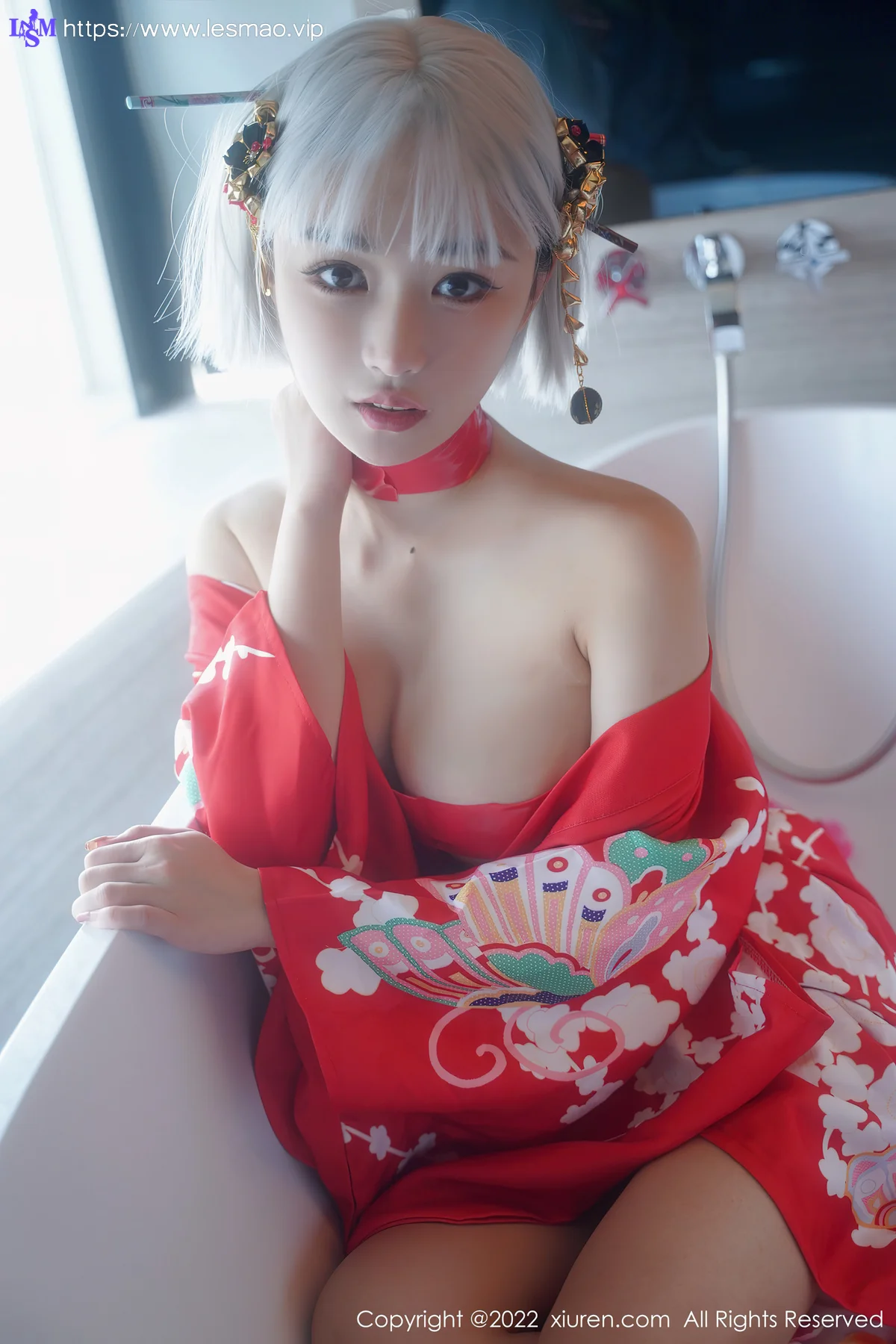 XiuRen 秀人 No.5134 蒸汽浴衣花瓣浴 西门小玉 性感写真33 - 12