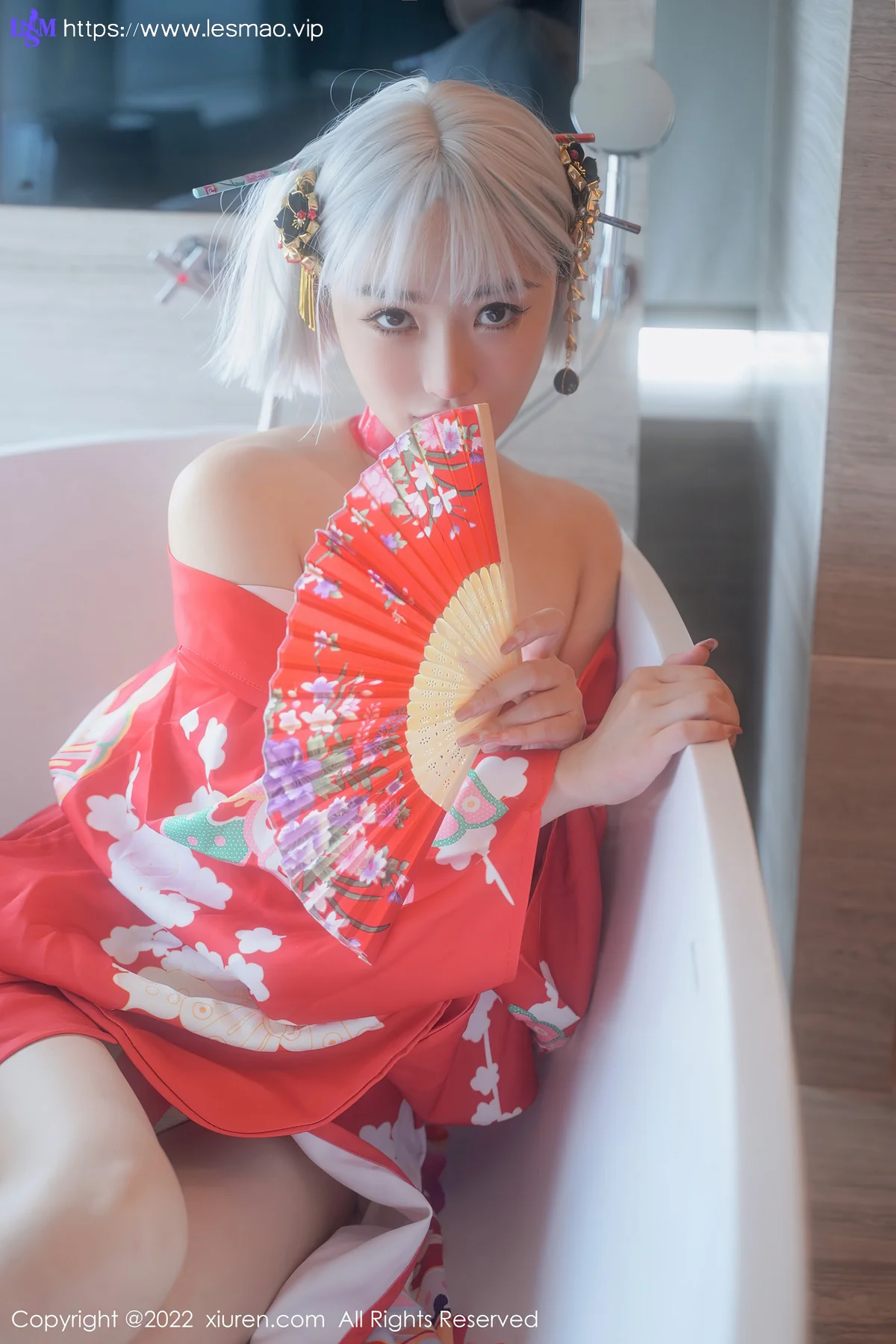 XiuRen 秀人 No.5134 蒸汽浴衣花瓣浴 西门小玉 性感写真33 - 14