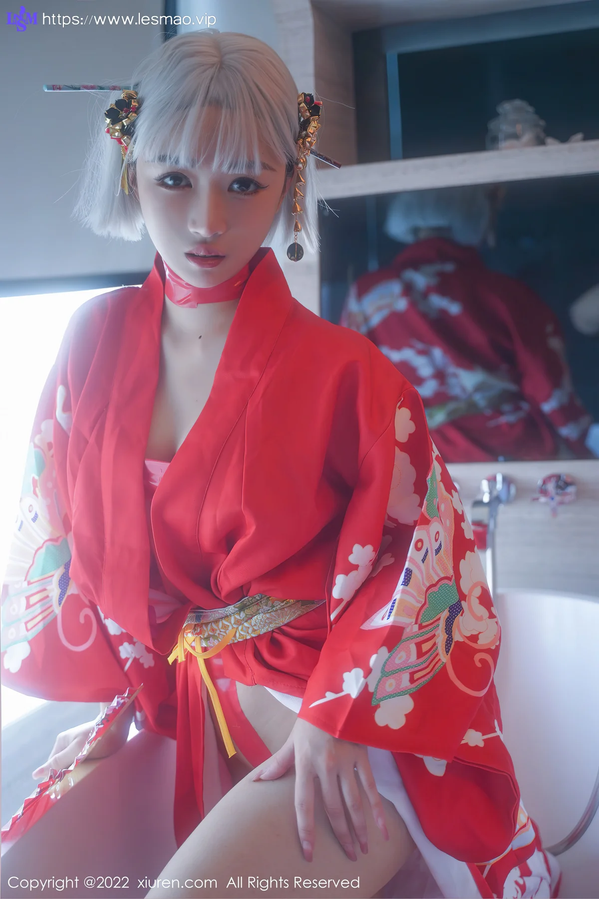 XiuRen 秀人 No.5134 蒸汽浴衣花瓣浴 西门小玉 性感写真33 - 18