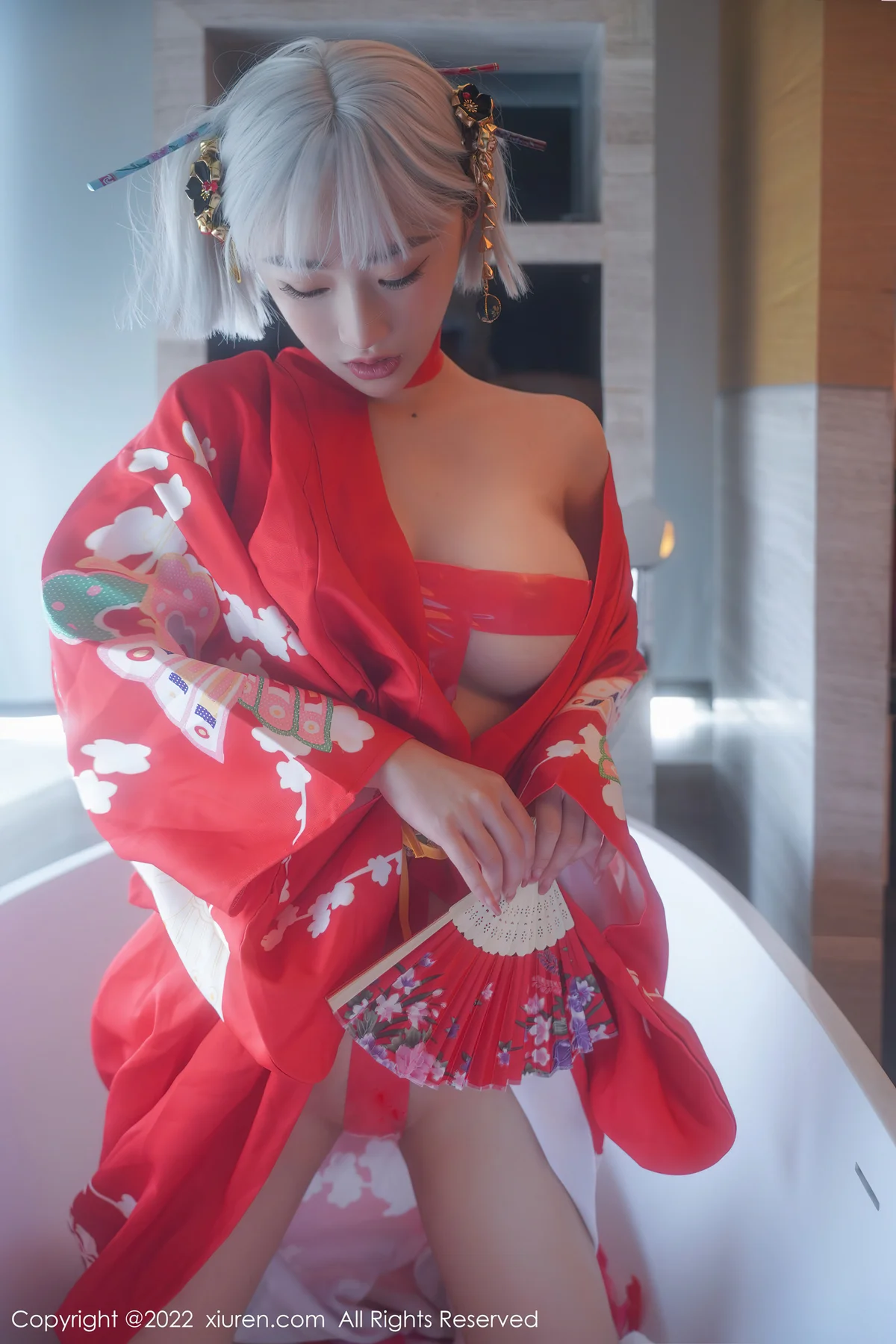 XiuRen 秀人 No.5134 蒸汽浴衣花瓣浴 西门小玉 性感写真33 - 21