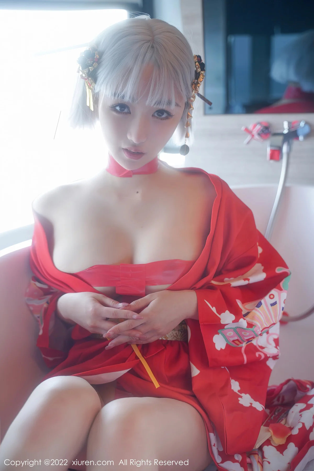 XiuRen 秀人 No.5134 蒸汽浴衣花瓣浴 西门小玉 性感写真33 - 24