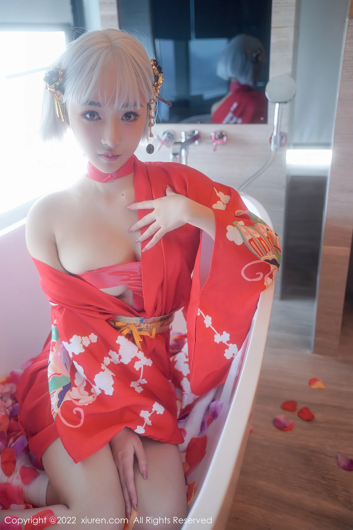XiuRen 秀人 No.5134 蒸汽浴衣花瓣浴 西门小玉 性感写真33 - 26