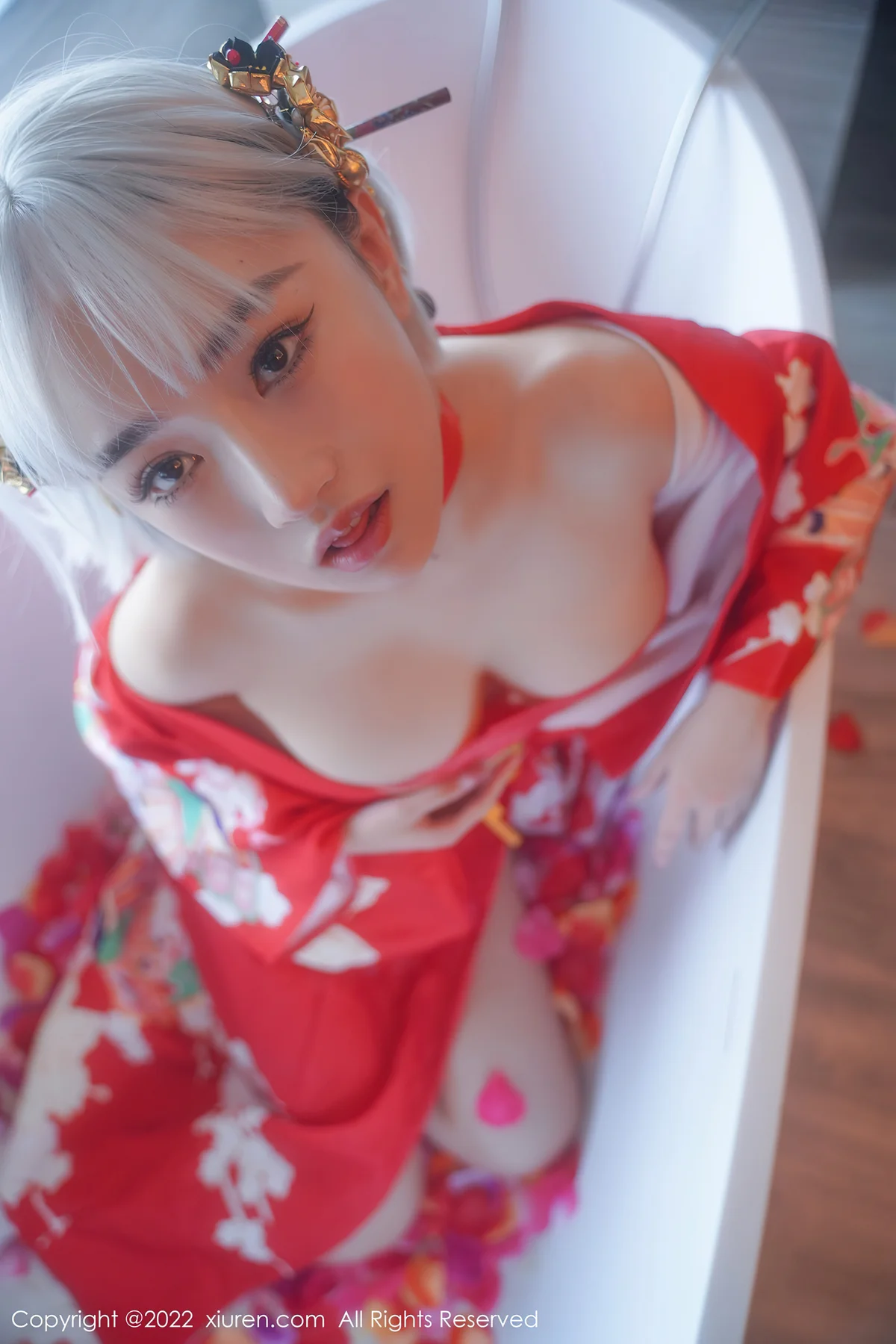 XiuRen 秀人 No.5134 蒸汽浴衣花瓣浴 西门小玉 性感写真33 - 30