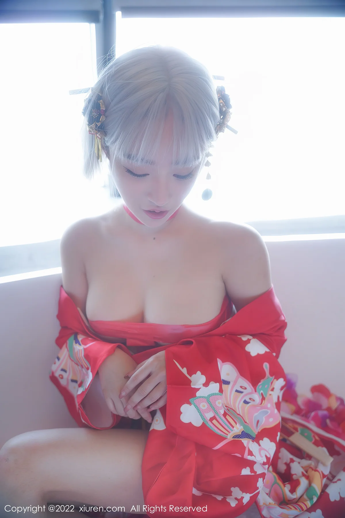 XiuRen 秀人 No.5134 蒸汽浴衣花瓣浴 西门小玉 性感写真33 - 34