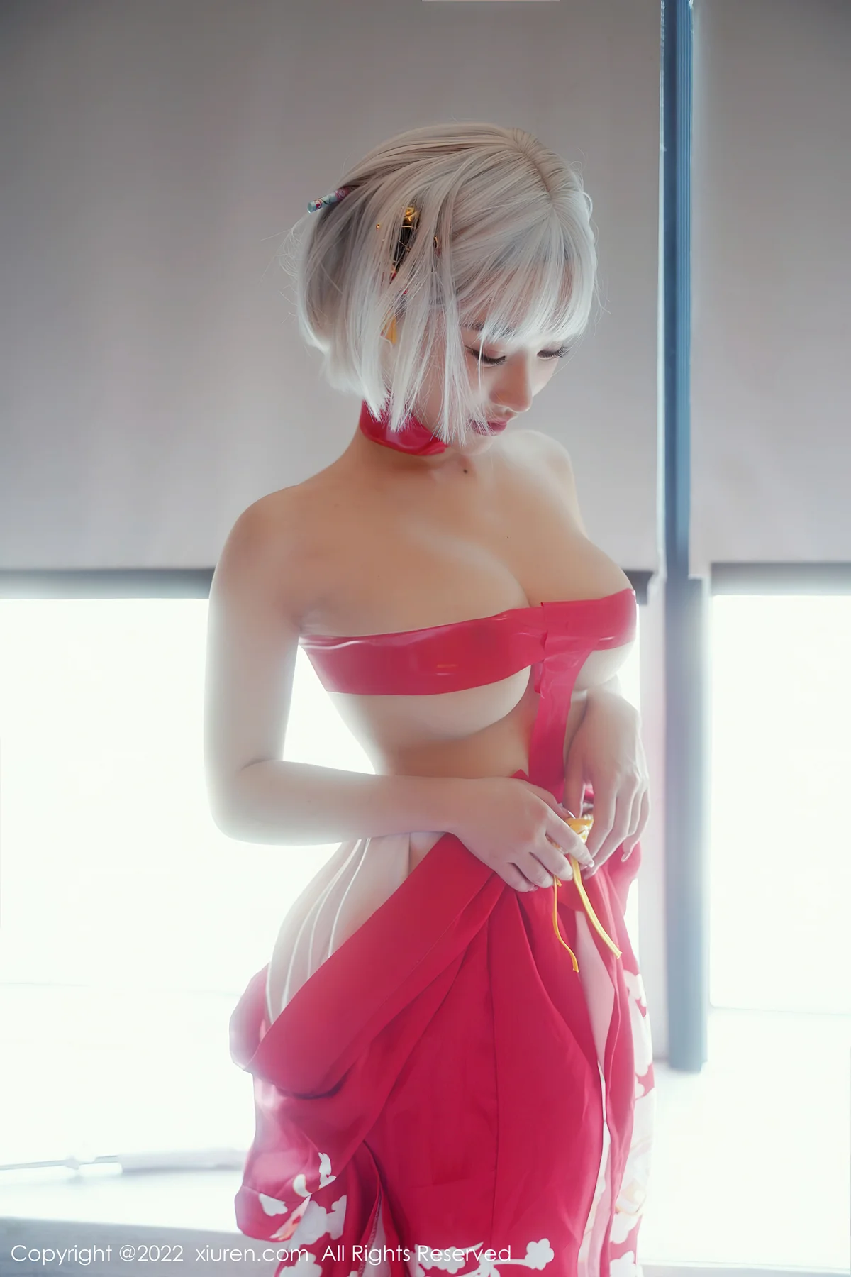 XiuRen 秀人 No.5134 蒸汽浴衣花瓣浴 西门小玉 性感写真33 - 39