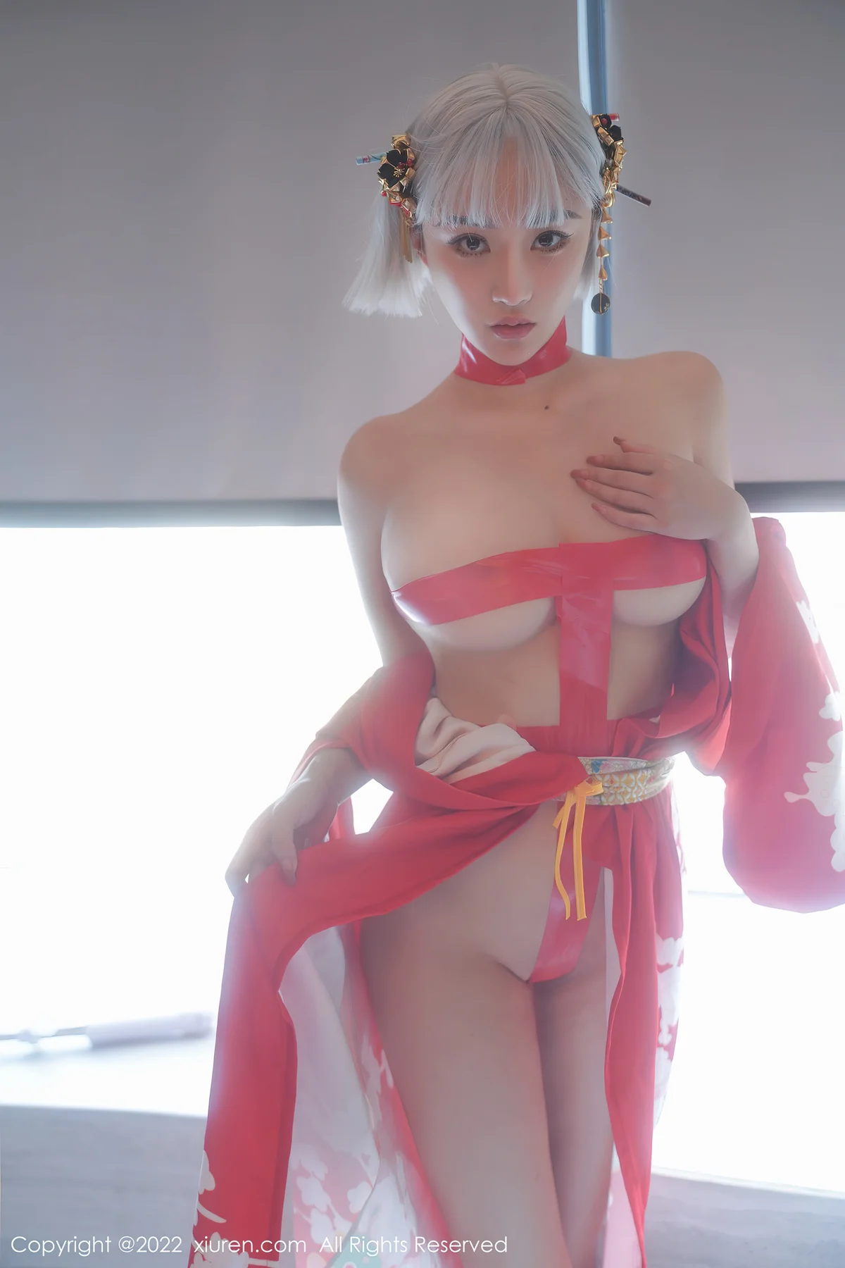 XiuRen 秀人 No.5134 蒸汽浴衣花瓣浴 西门小玉 性感写真33 - 45