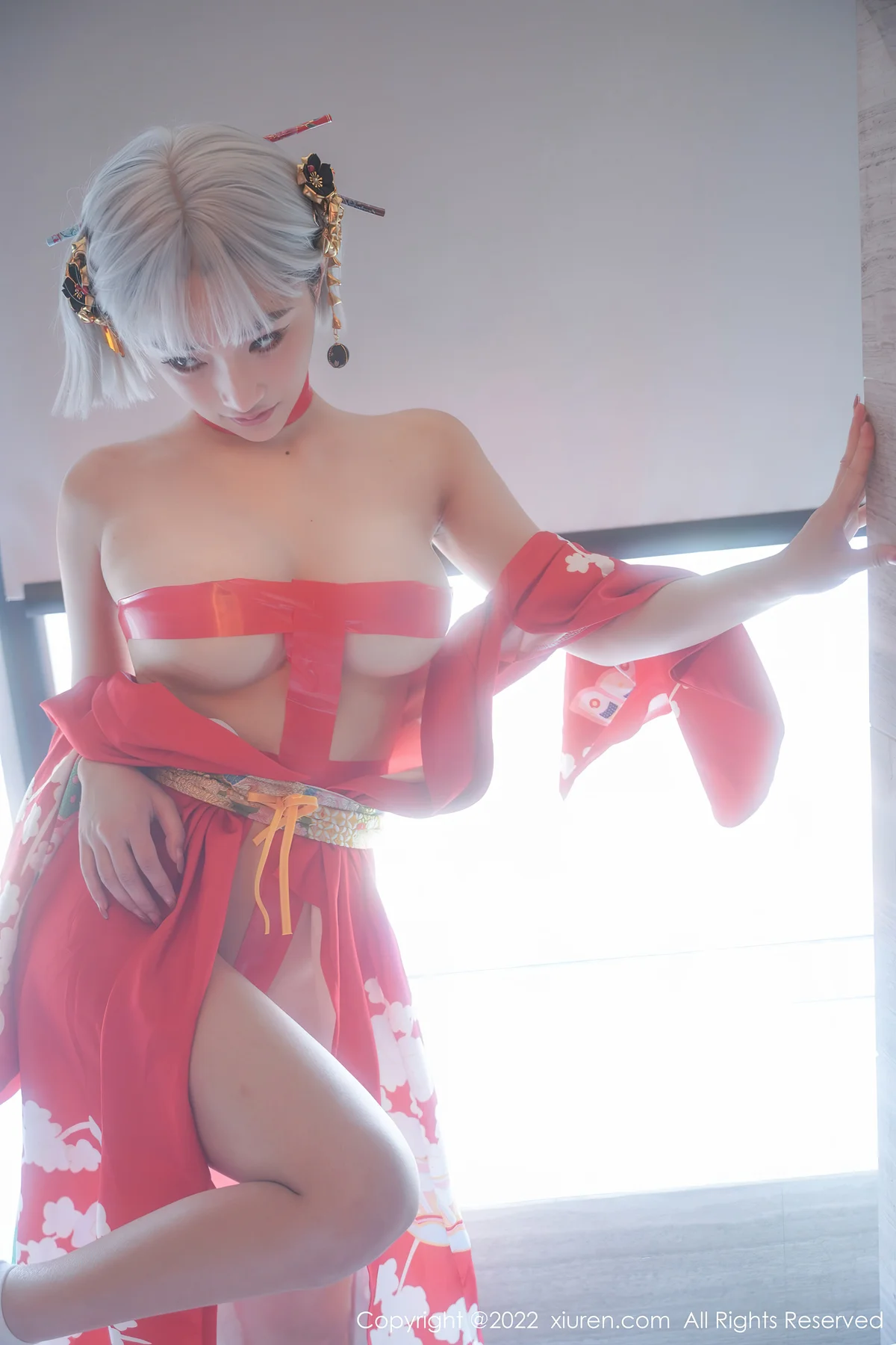 XiuRen 秀人 No.5134 蒸汽浴衣花瓣浴 西门小玉 性感写真33 - 48