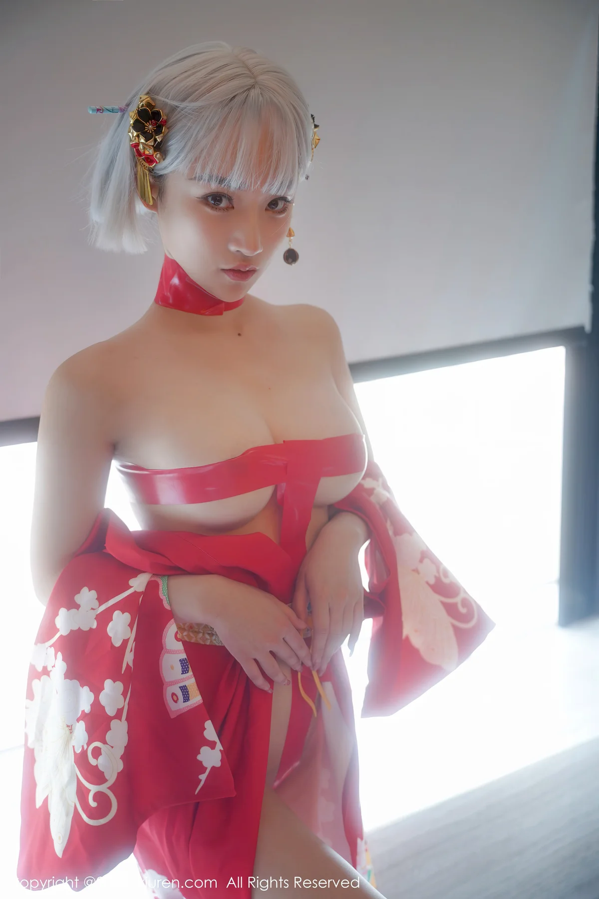 XiuRen 秀人 No.5134 蒸汽浴衣花瓣浴 西门小玉 性感写真33 - 50