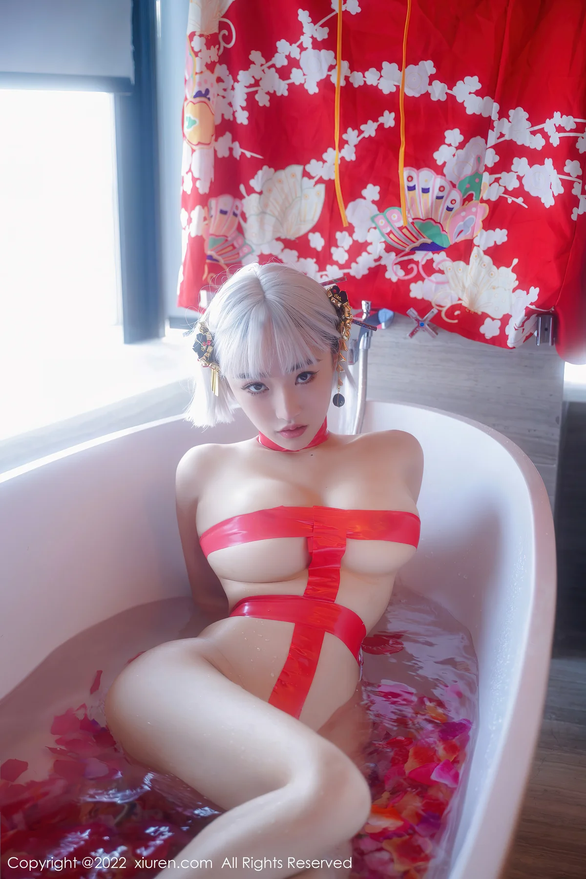 XiuRen 秀人 No.5134 蒸汽浴衣花瓣浴 西门小玉 性感写真33 - 64