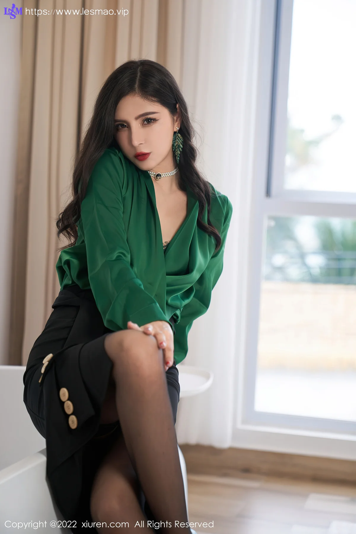 XiuRen 秀人 No.5153 绿色蕾丝内衣 小蛮妖Yummy 性感写真11 - 26