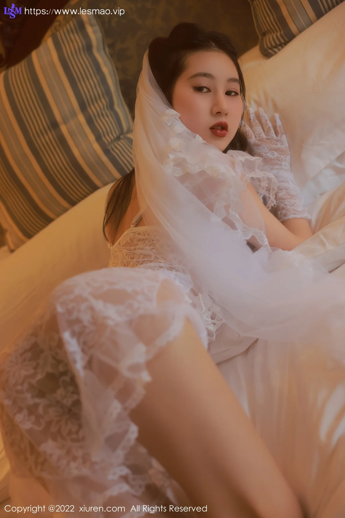 XiuRen 秀人 No.5208 白色婚纱服饰 谢晚晚 澳门旅拍3 - 34