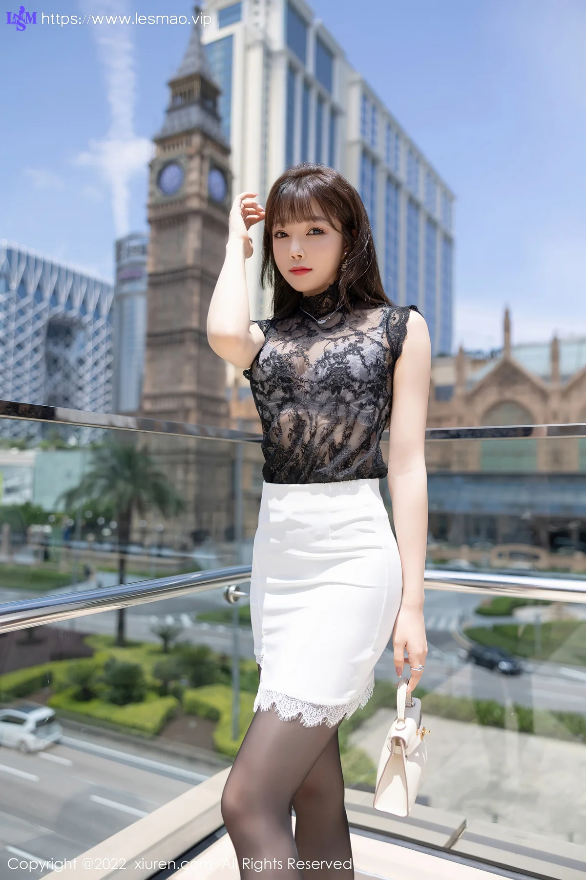 XiuRen 秀人 No.5220 黑丝网纱 芝芝Booty 厦门旅拍22 - 12