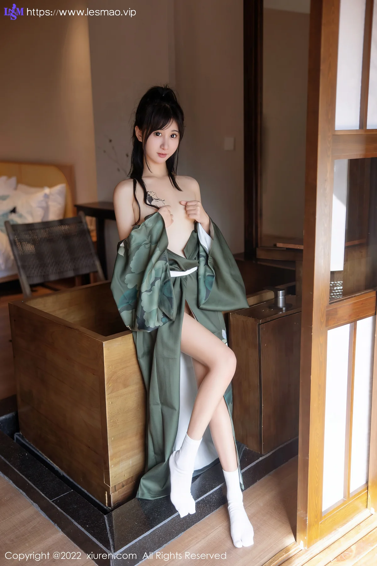 XiuRen 秀人 No.5256 暗灰绿色和服 小果冻儿 大理旅拍11 - 32
