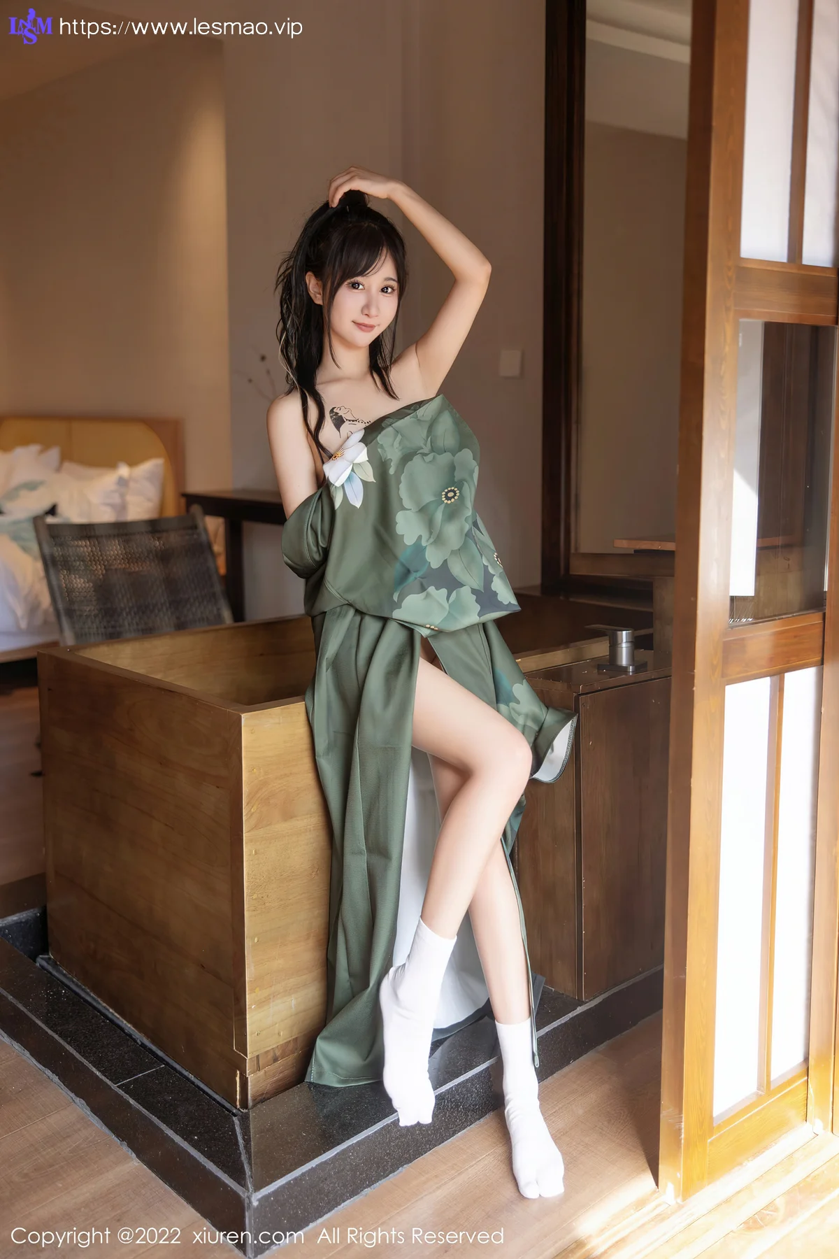 XiuRen 秀人 No.5256 暗灰绿色和服 小果冻儿 大理旅拍11 - 33