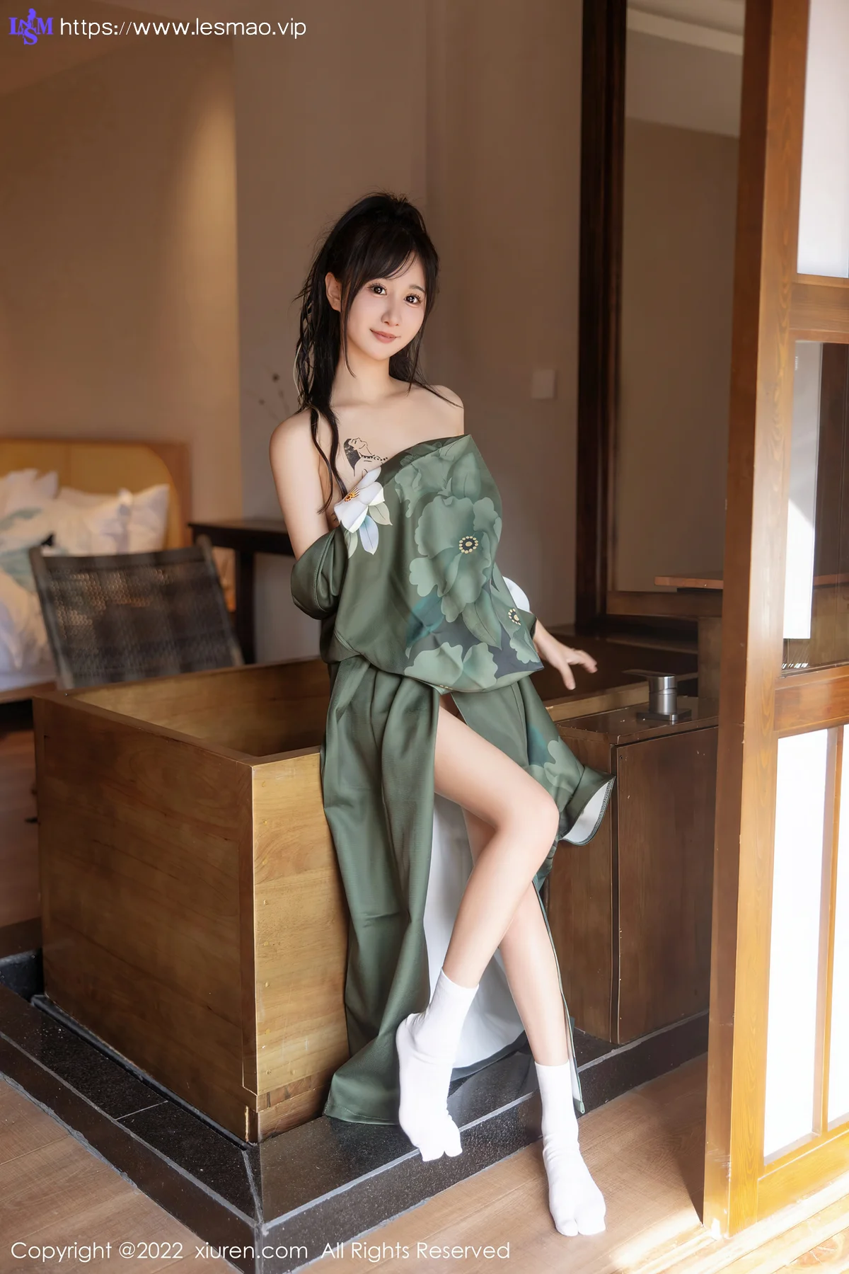 XiuRen 秀人 No.5256 暗灰绿色和服 小果冻儿 大理旅拍11 - 36