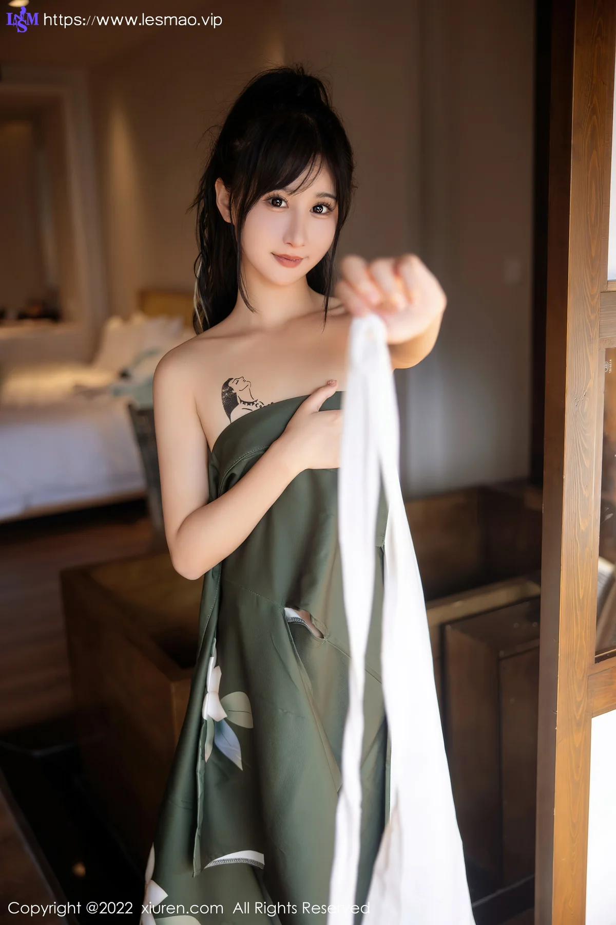 XiuRen 秀人 No.5256 暗灰绿色和服 小果冻儿 大理旅拍11 - 44