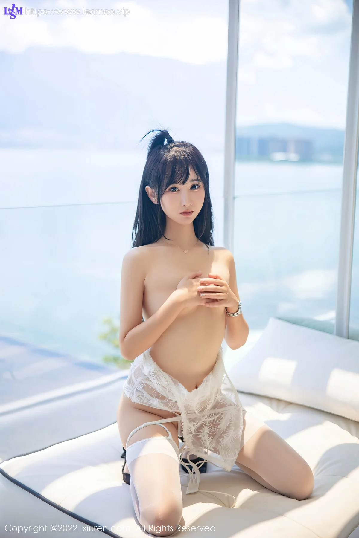 XiuRen 秀人 No.5344 白色轻透服饰 小果冻儿 大理旅拍11 - 67
