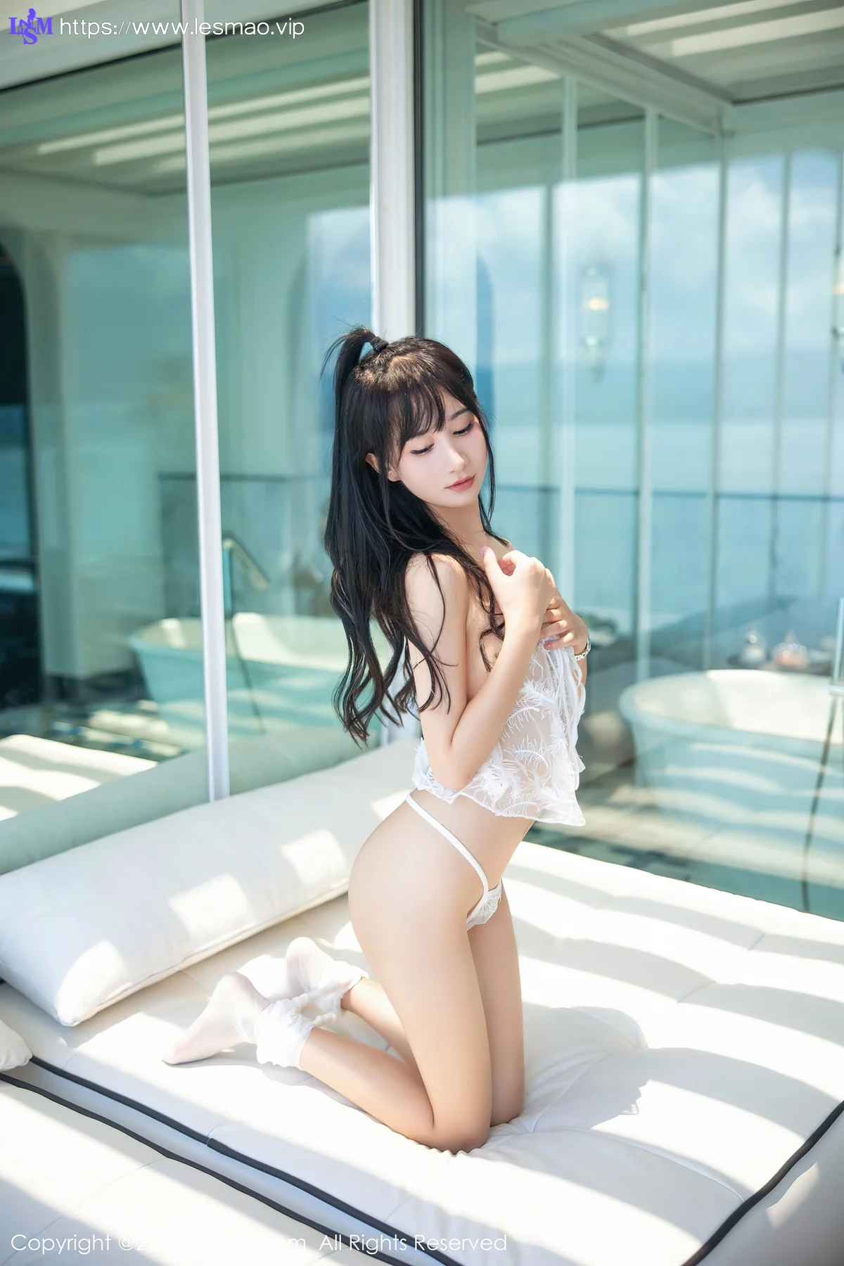 XiuRen 秀人 No.5344 白色轻透服饰 小果冻儿 大理旅拍11 - 89