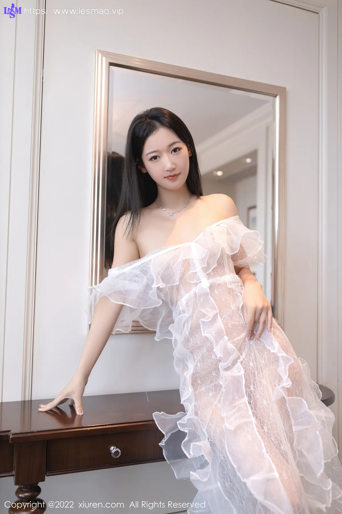 XiuRen 秀人 No.5380 唐安琪 白纱透视 - 25