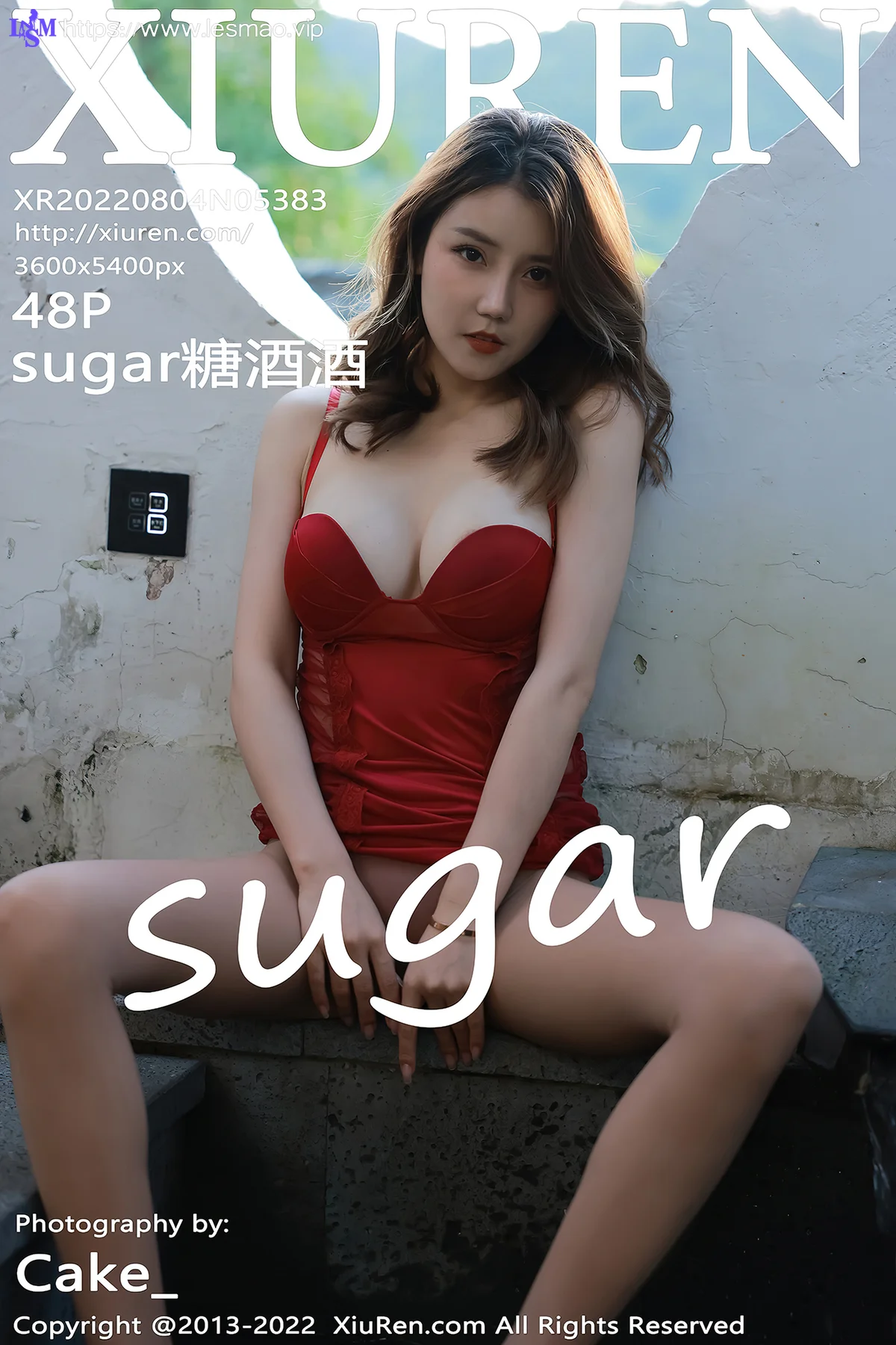 XiuRen 秀人 No.5383 红色轻透内衣 sugar糖酒酒 澳门旅拍写真 - 49