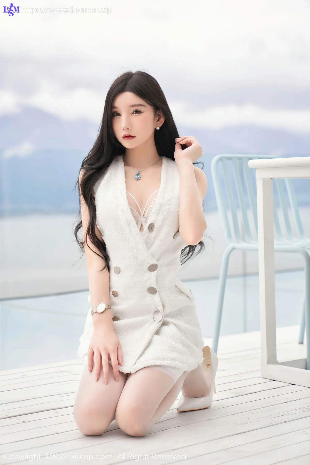 XiuRen 秀人 No.5418 白色蕾丝内衣 周于希Sally 重庆-大理心愿旅拍 - 34
