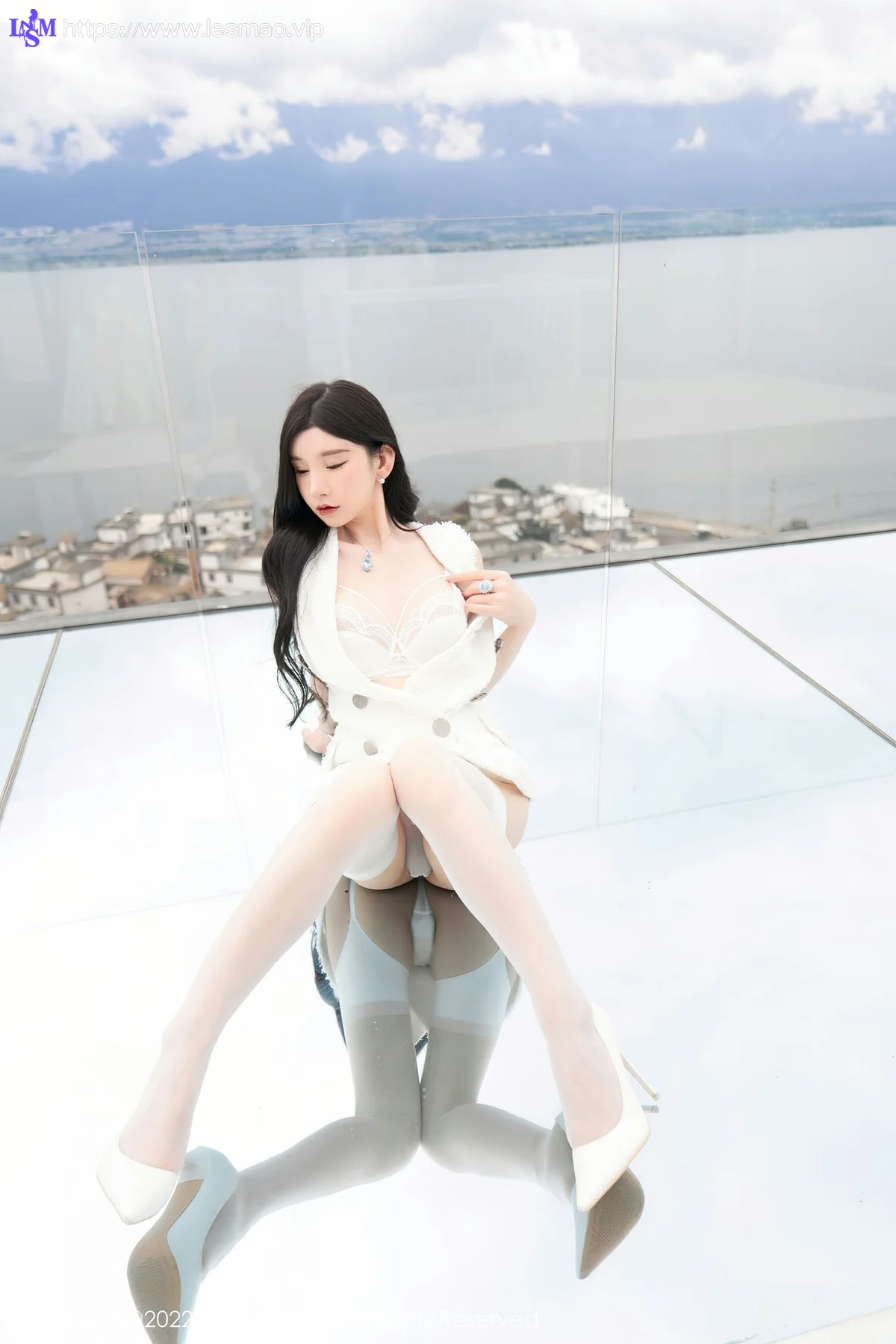 XiuRen 秀人 No.5418 白色蕾丝内衣 周于希Sally 重庆-大理心愿旅拍 - 57