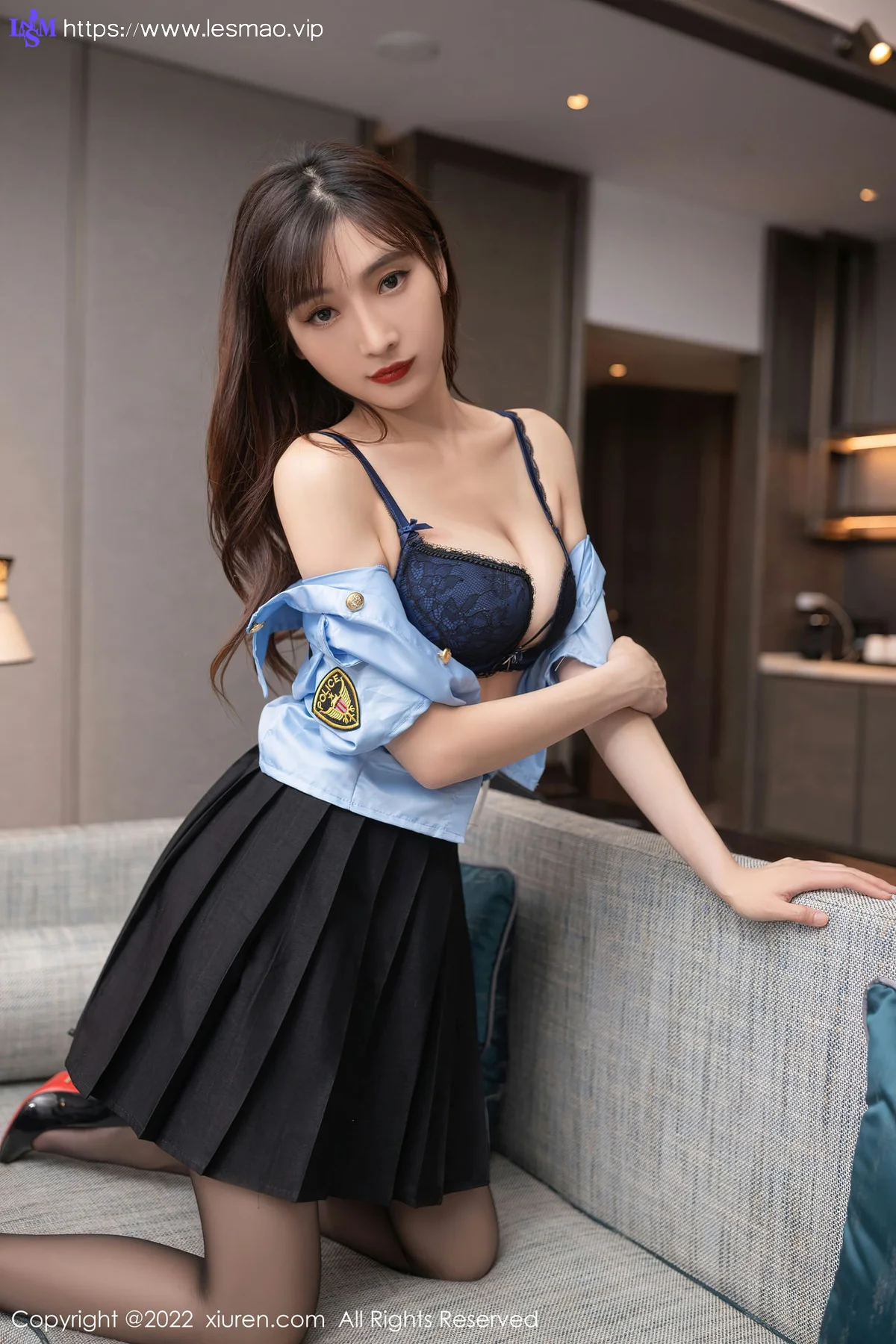 XiuRen 秀人 No.5461 陆萱萱 警花制服 - 43