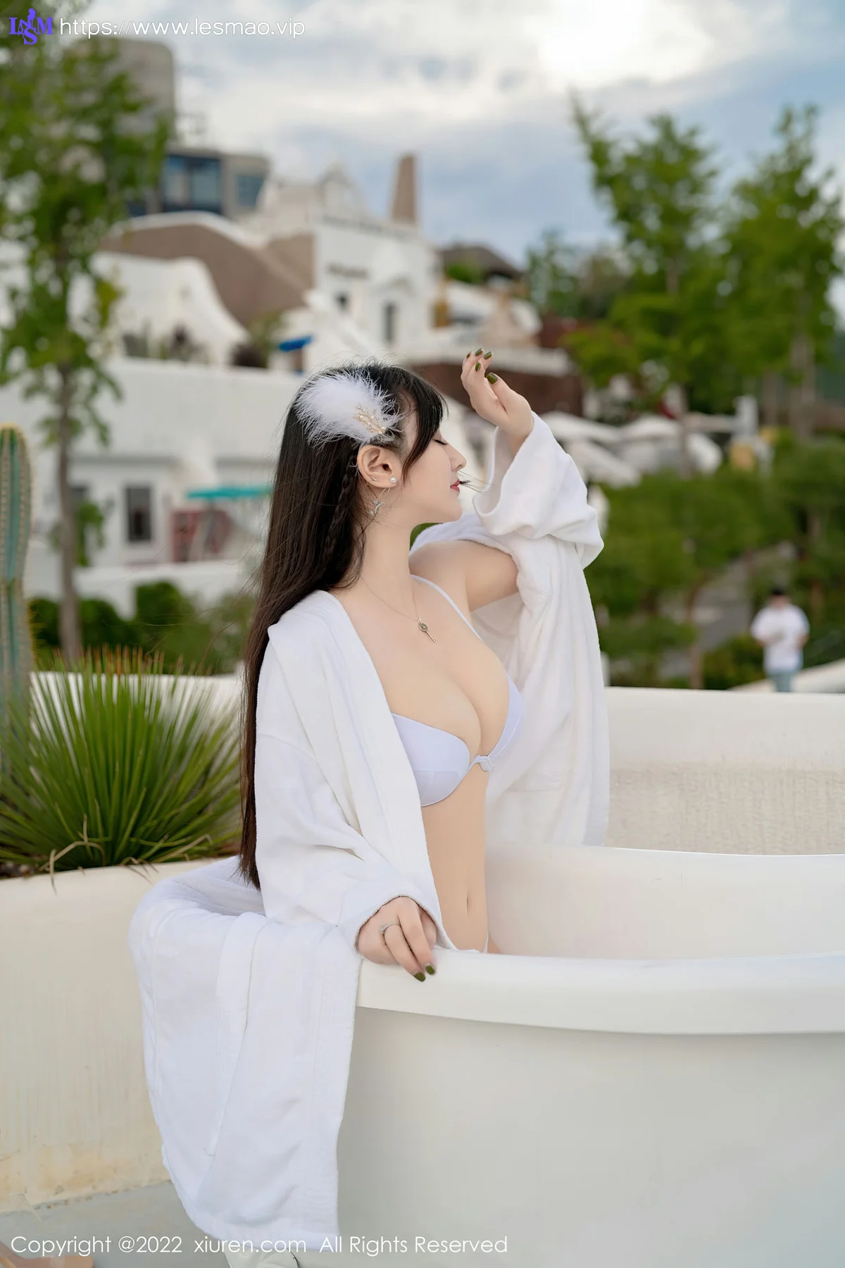 XiuRen 秀人 No.5476 白色比基尼 诗诗kiki 大理旅拍写真 - 16