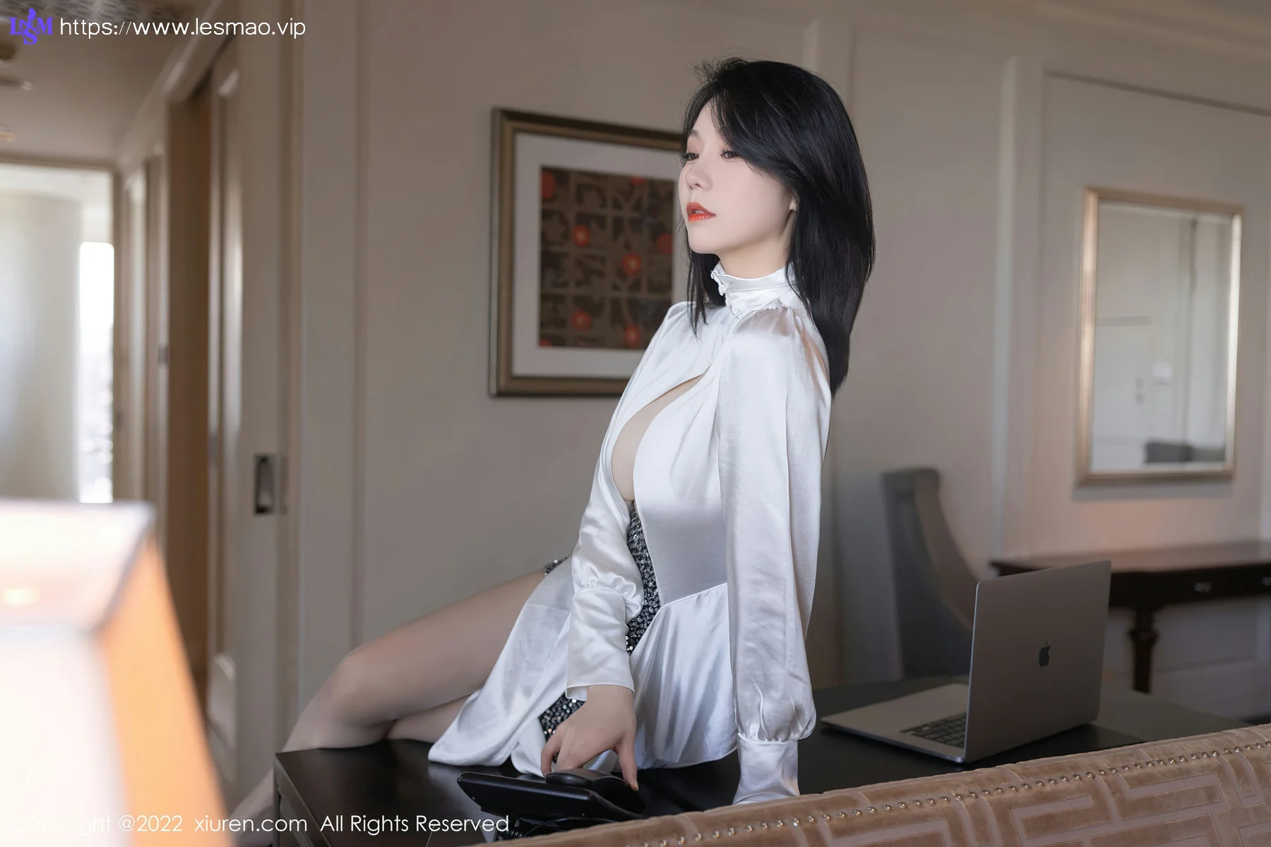 XiuRen 秀人 No.5480 安然anran灰色丝袜性感私房写真 - 32