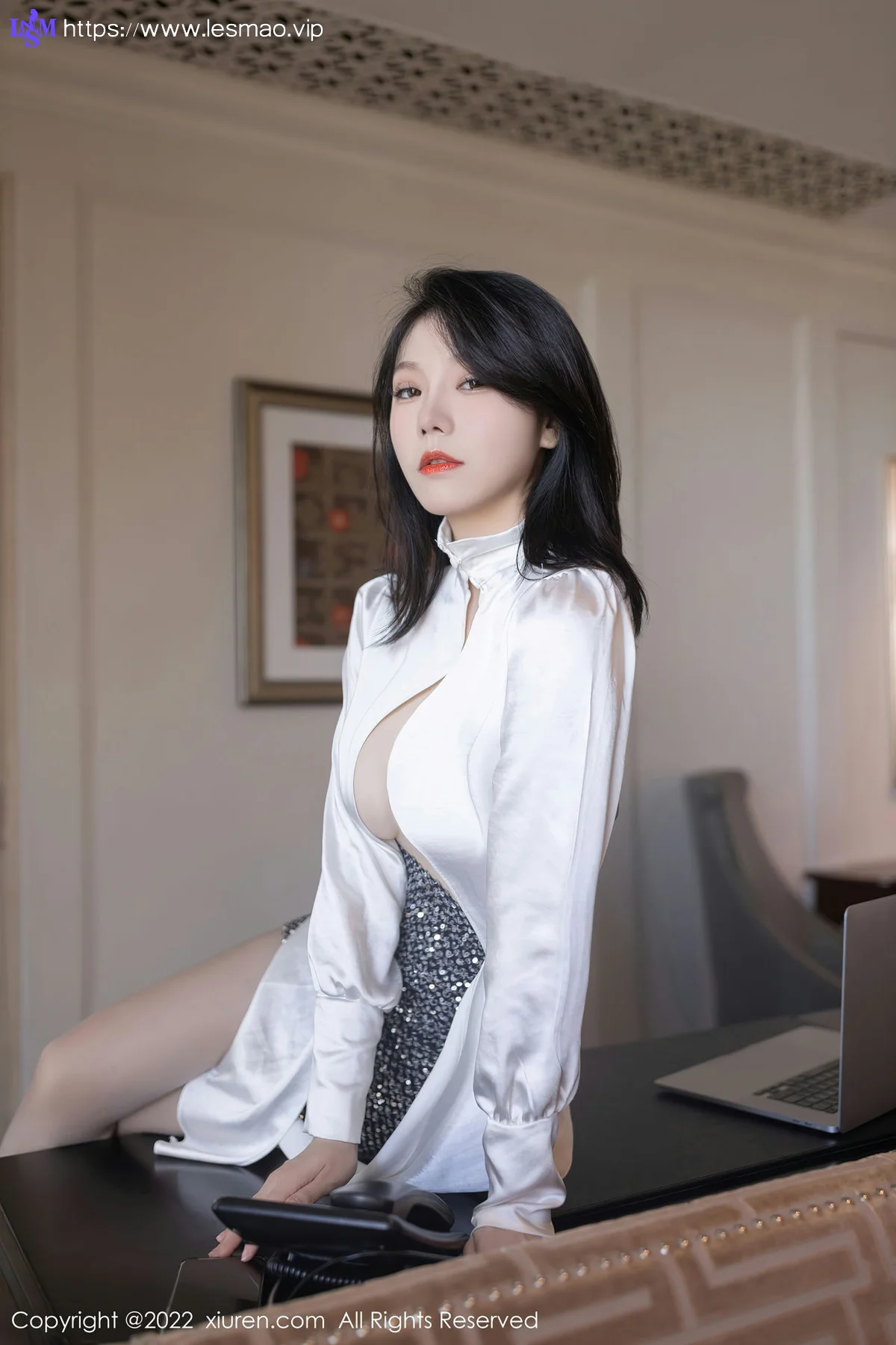 XiuRen 秀人 No.5480 安然anran灰色丝袜性感私房写真 - 33