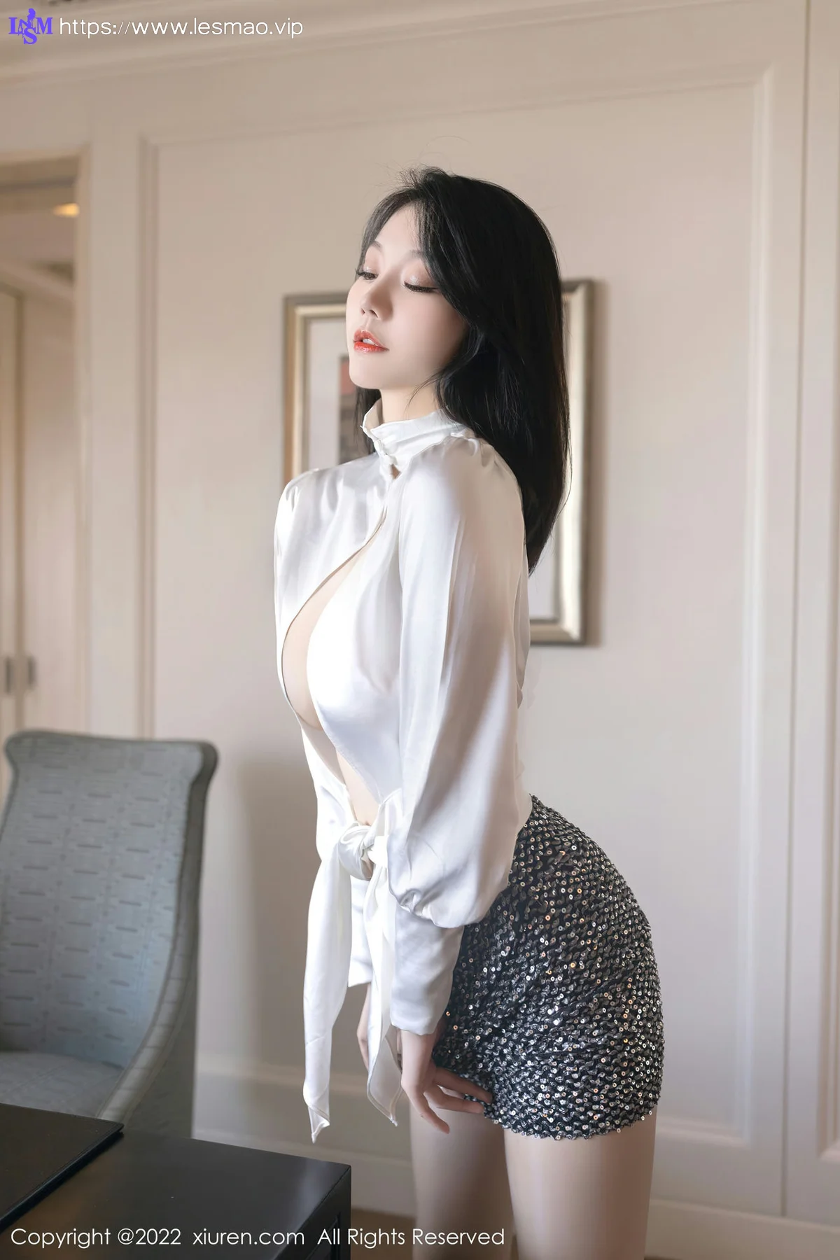 XiuRen 秀人 No.5480 安然anran灰色丝袜性感私房写真 - 39