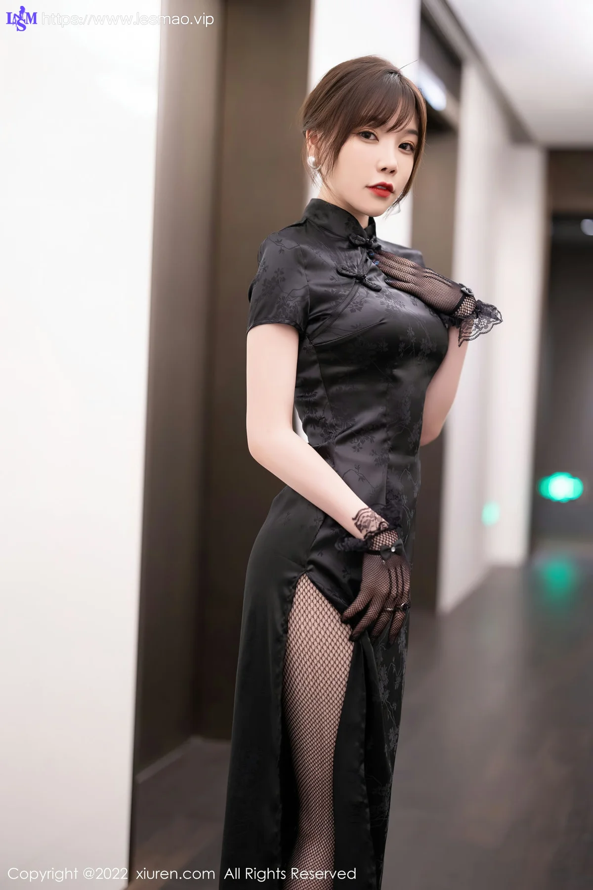 XiuRen 秀人 No.5532 徐莉芝Booty 黑色旗袍性感写真11 - 7